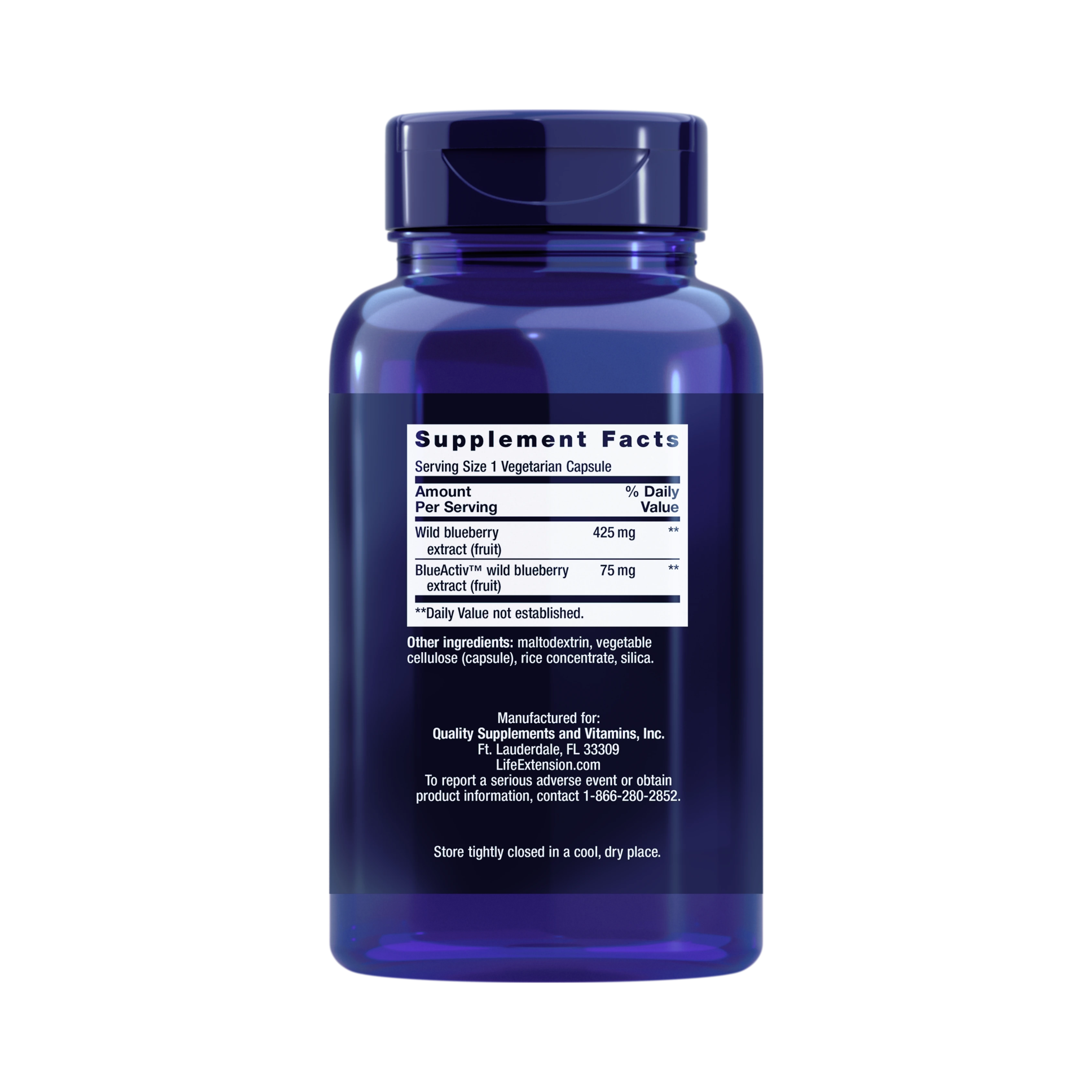Life Extension, Blueberry Extract Capsules