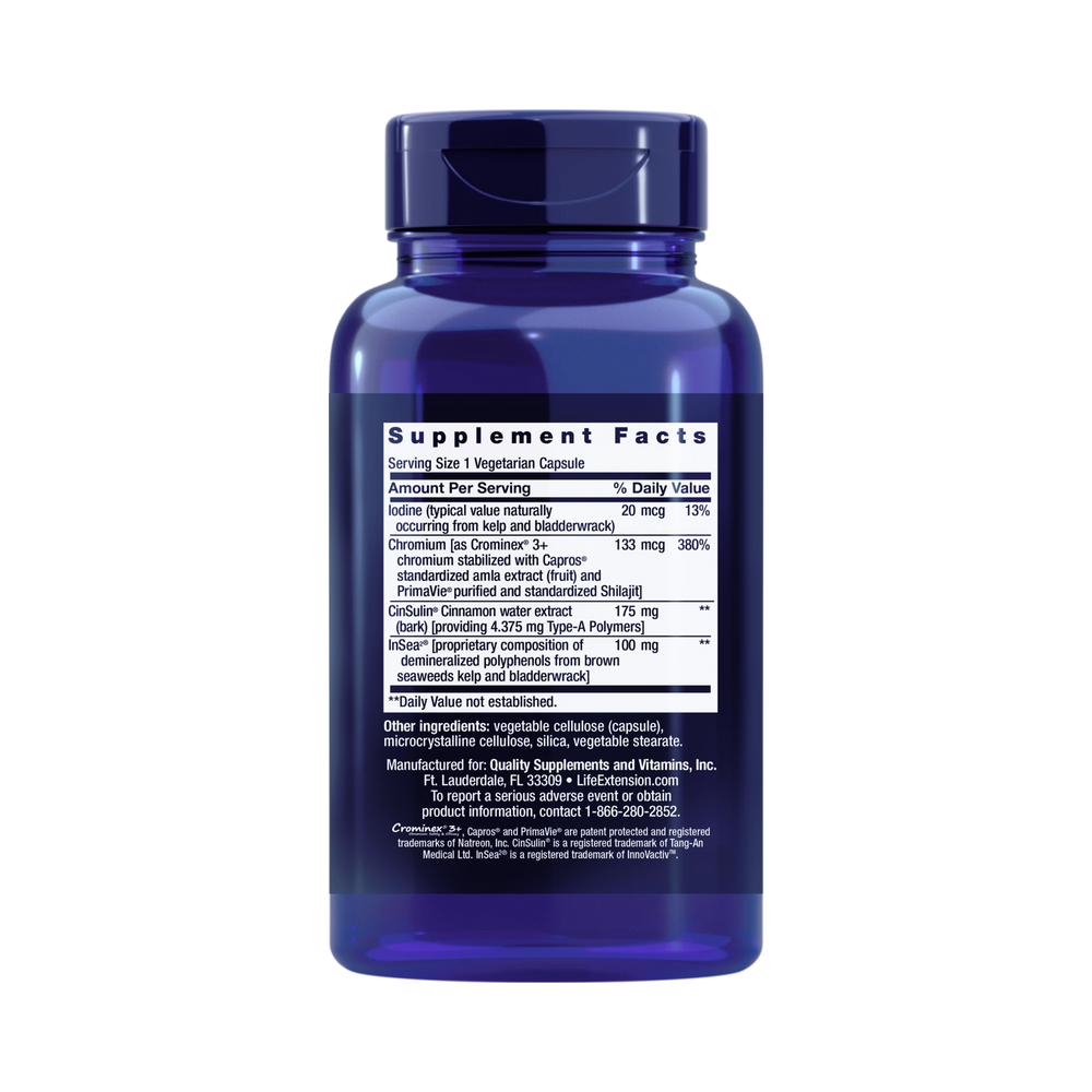 Life Extension, CinSulin® with InSea2® and Crominex® 3+