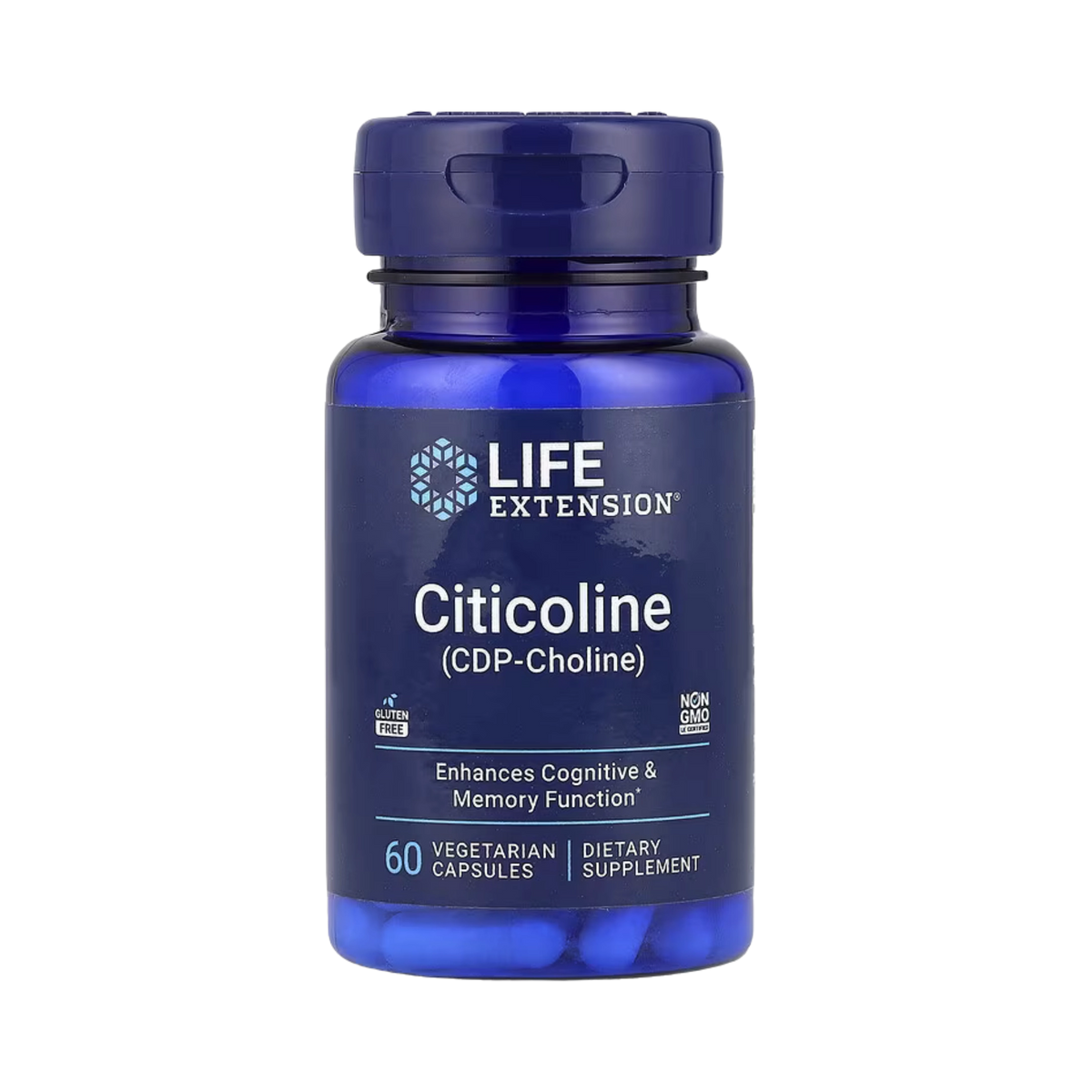 Life Extension, Citicoline (CDP-Choline), 60 Vegetarian Capsules