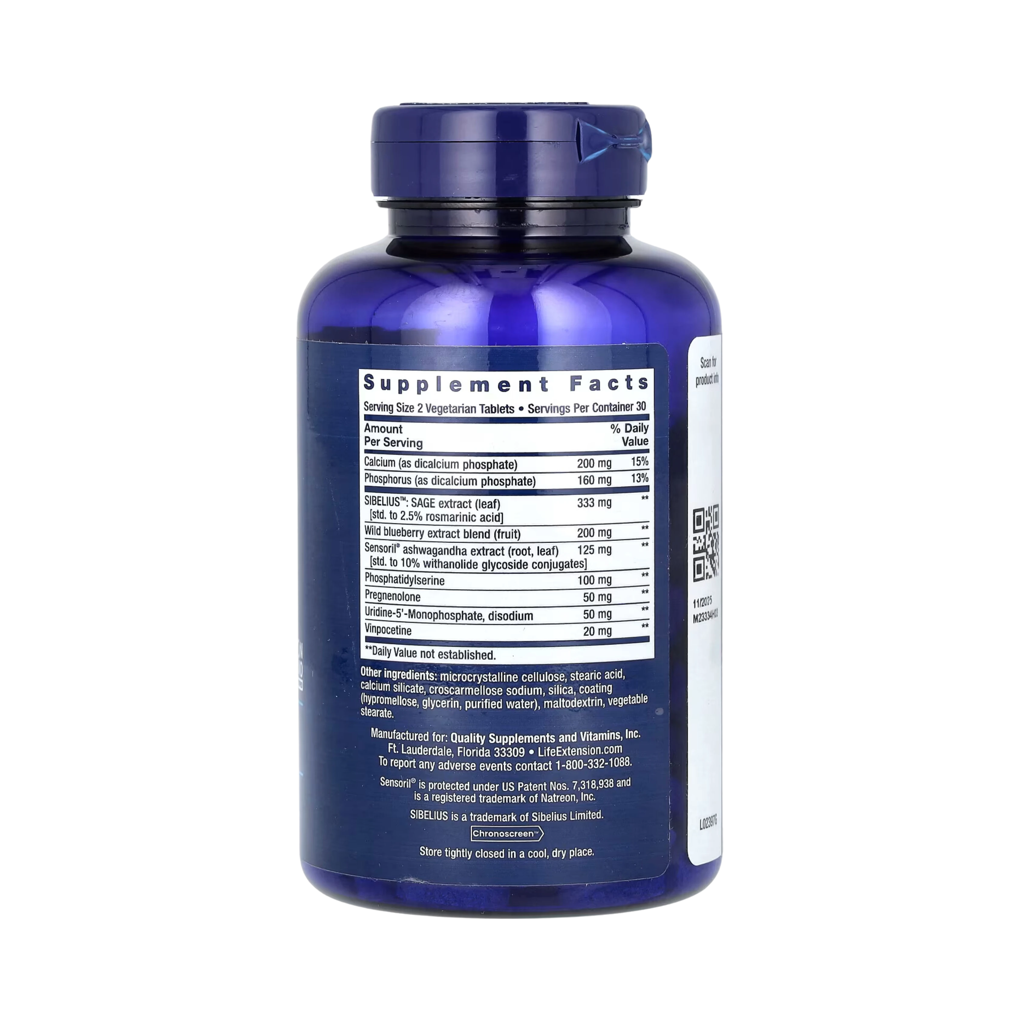 Life Extension -  Cognitex Elite Pregnenolone, 60 Vegetarian Tablets