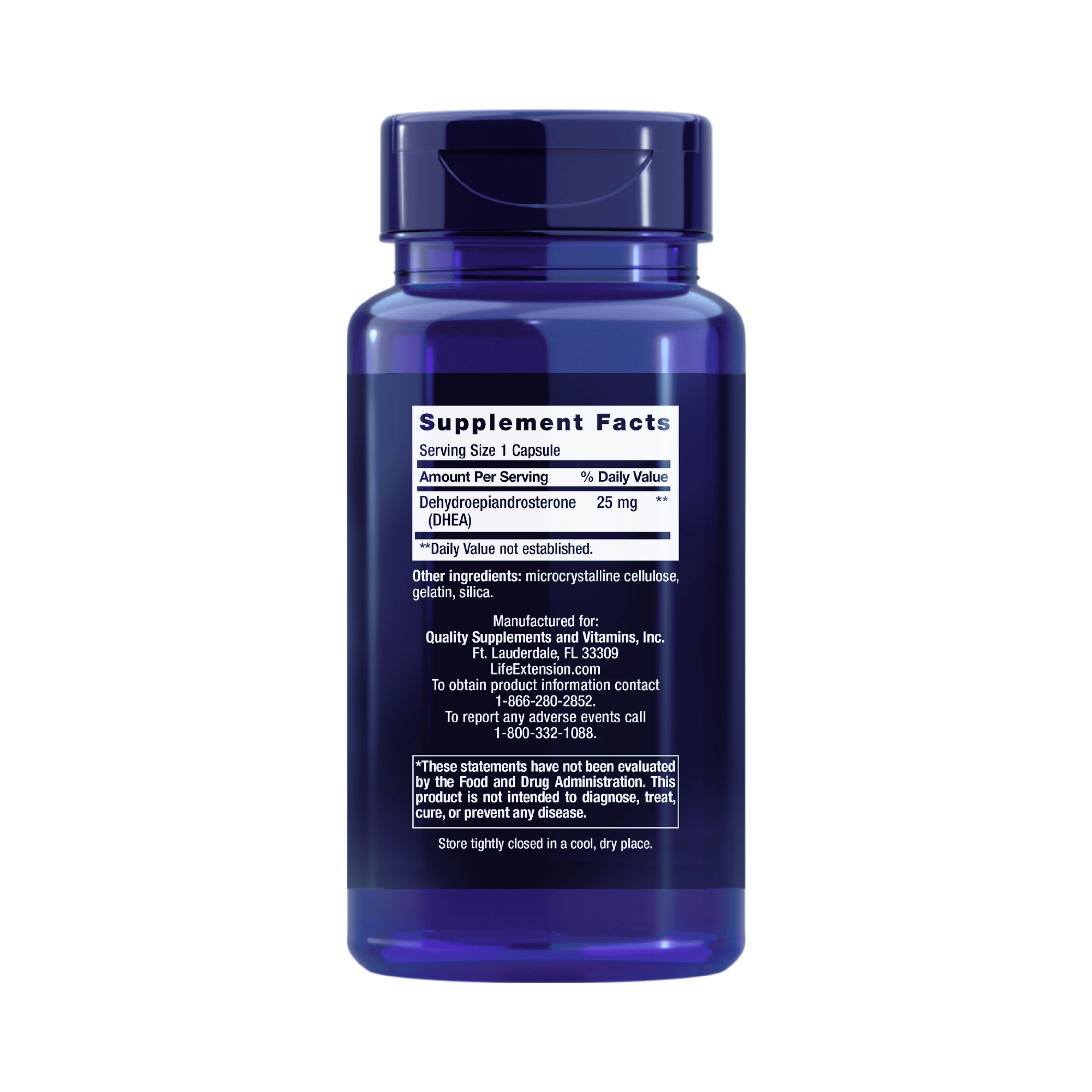 Life Extension, DHEA 25 mg