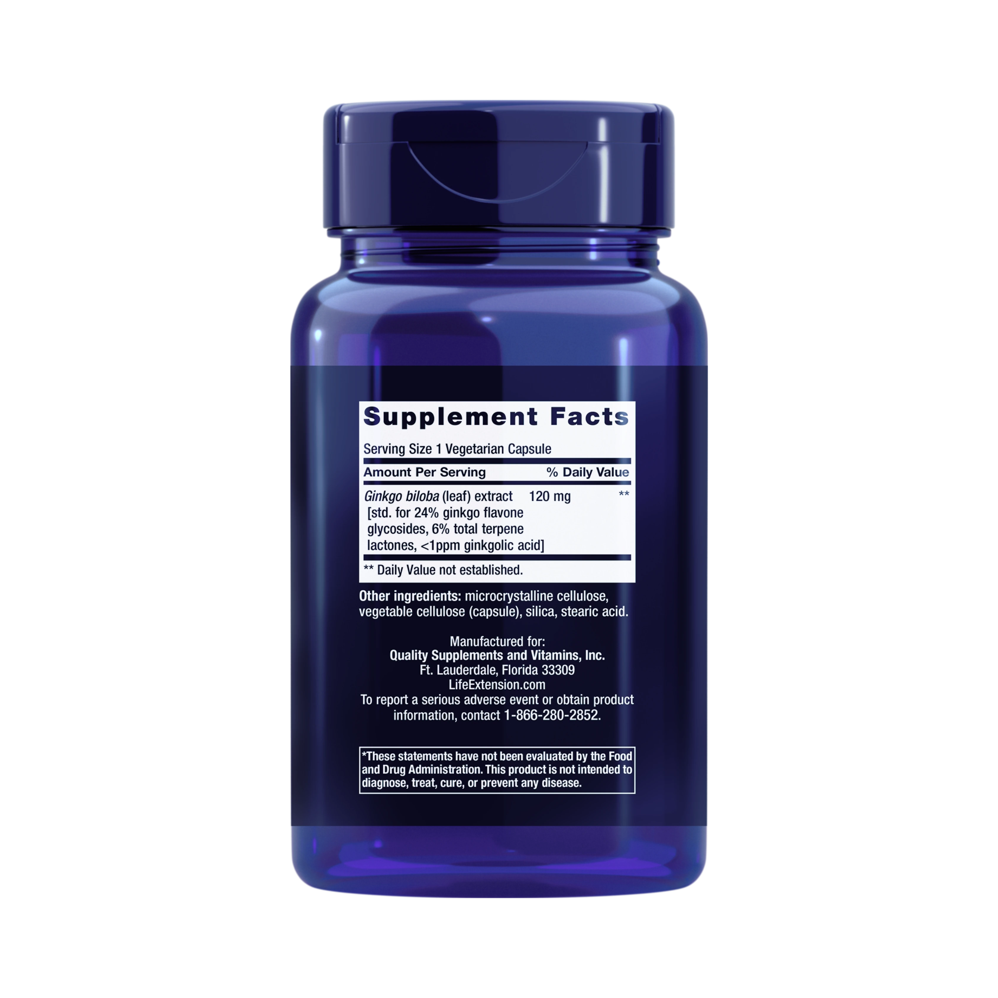 Life Extension, Ginkgo Biloba Certified Extract™