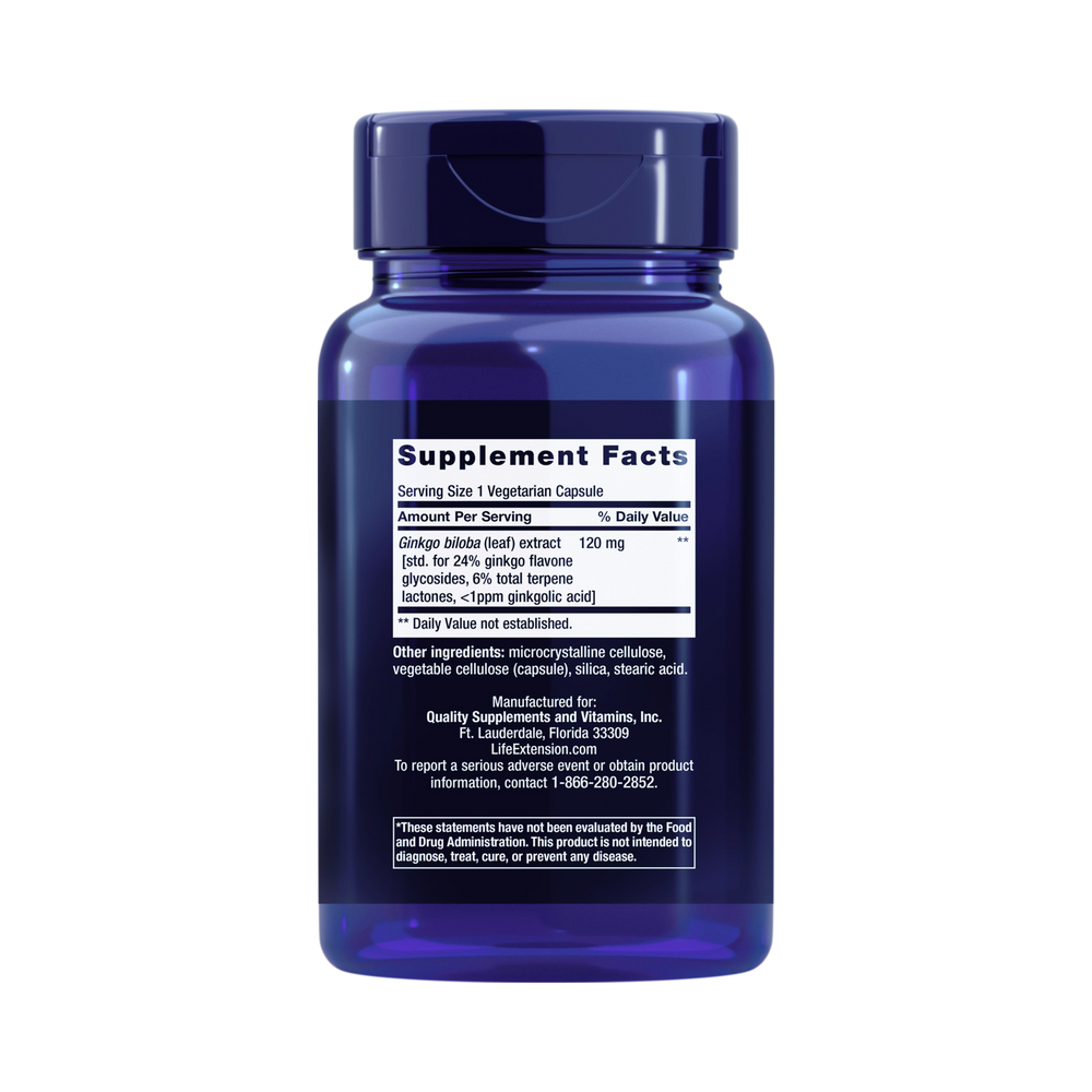 Life Extension, Ginkgo Biloba Certified Extract™