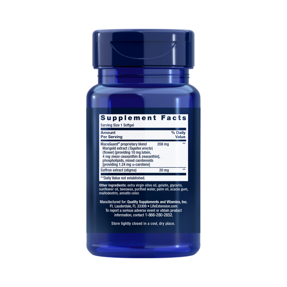 Life Extension, MacuGuard® Ocular Support with Saffron