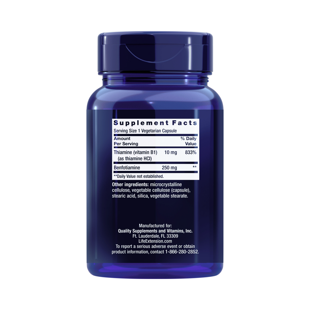 Life Extension, Mega Benfotiamine 250 mg 120 Veg Capsules