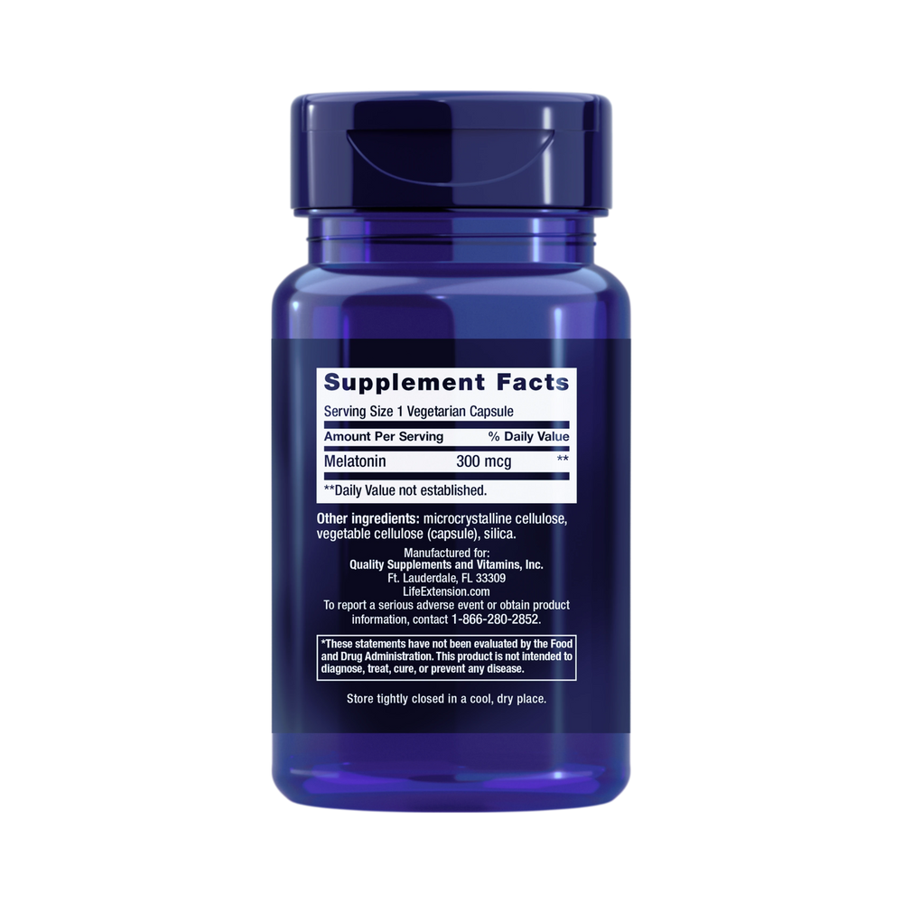 Life Extension, Melatonin, 300 mcg, 100 Vegetarian Capsules