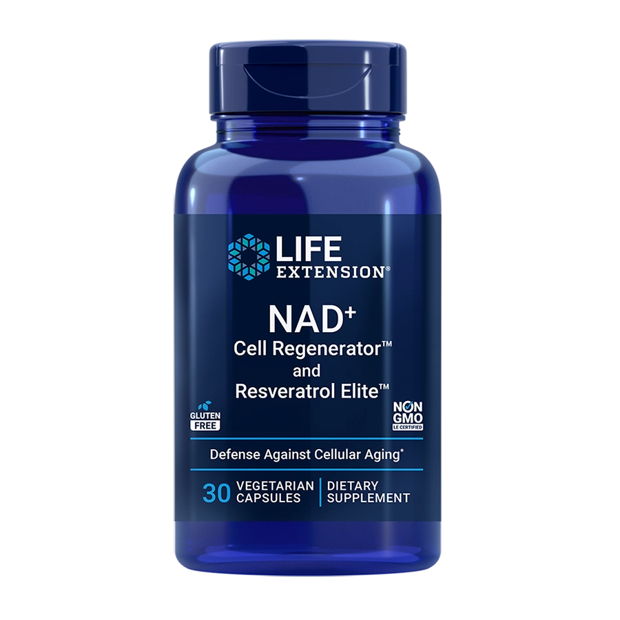 Life Extension, NAD+ Cell Regenerator and Resveratrol Elite, 30 Vegetarian Capsules