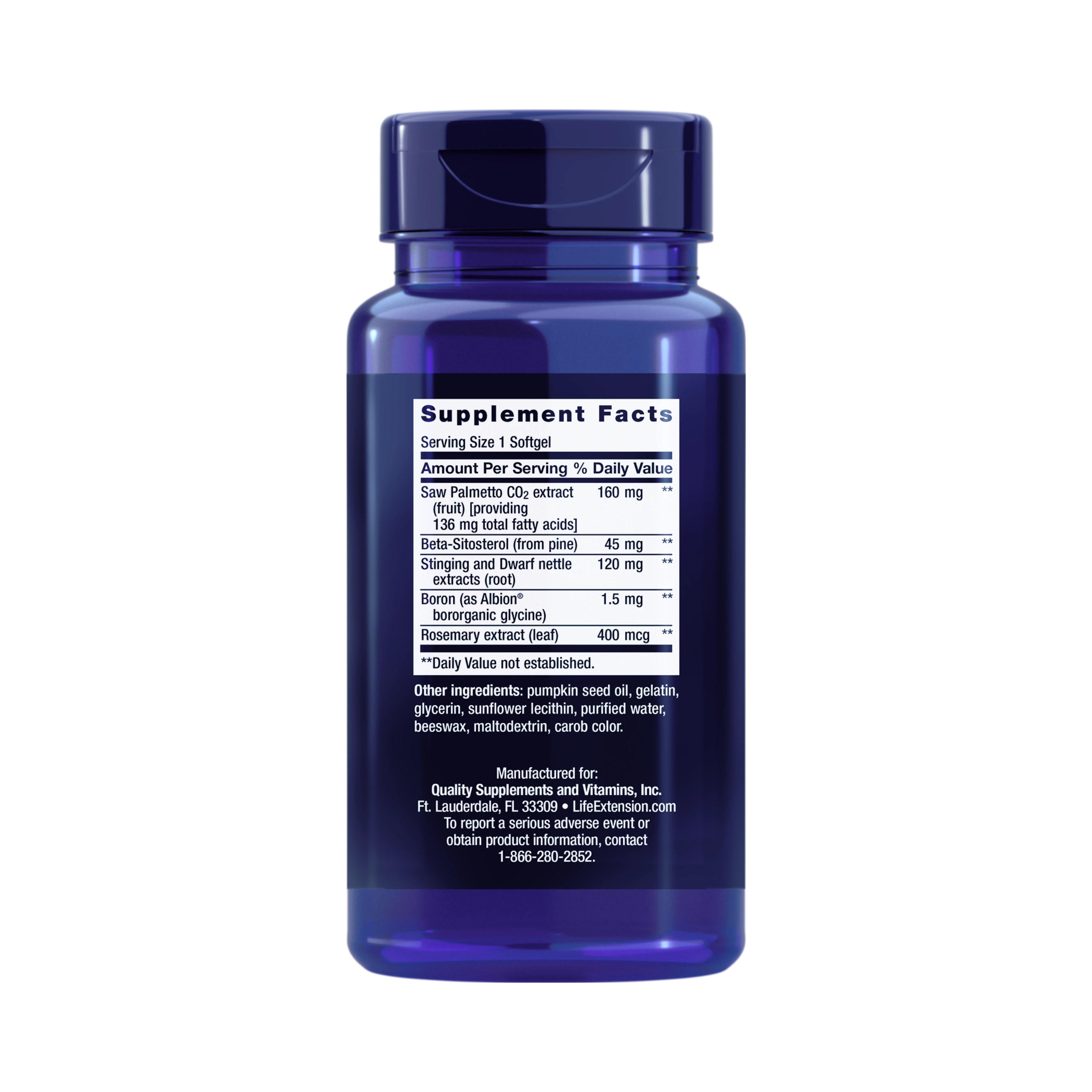 Life Extension, PalmettoGuard® Saw Palmetto, Nettle Root and Beta-Sitosterol