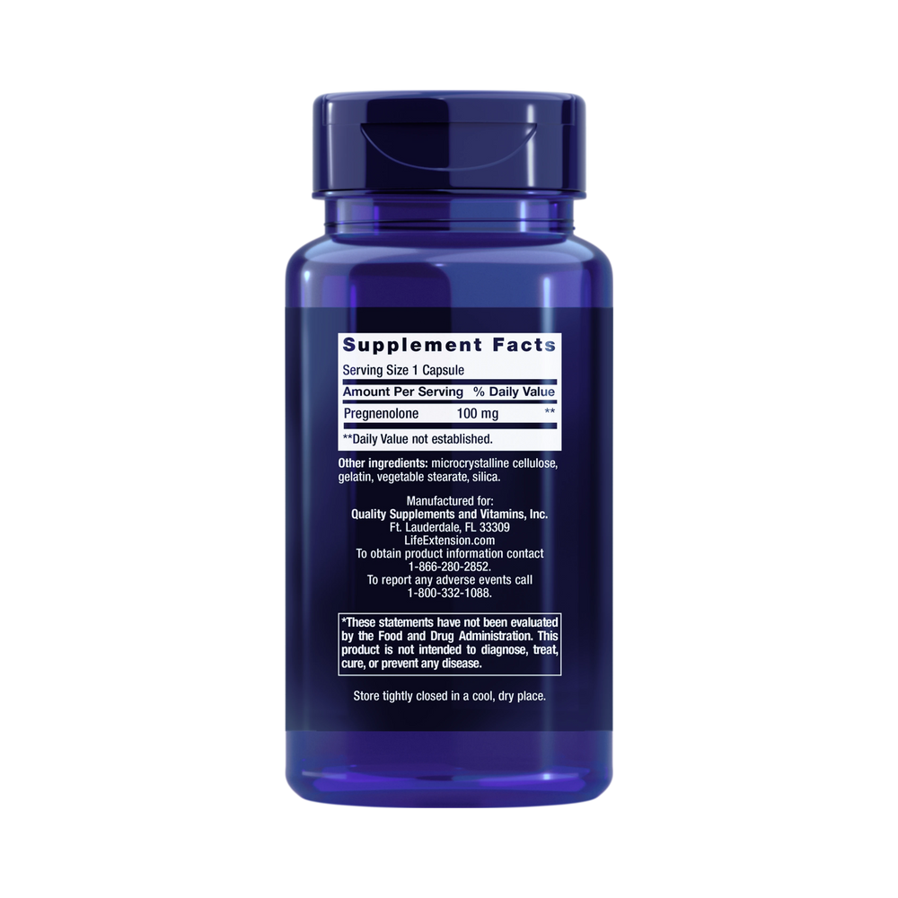 Life Extension, Pregnenolone 100 mg