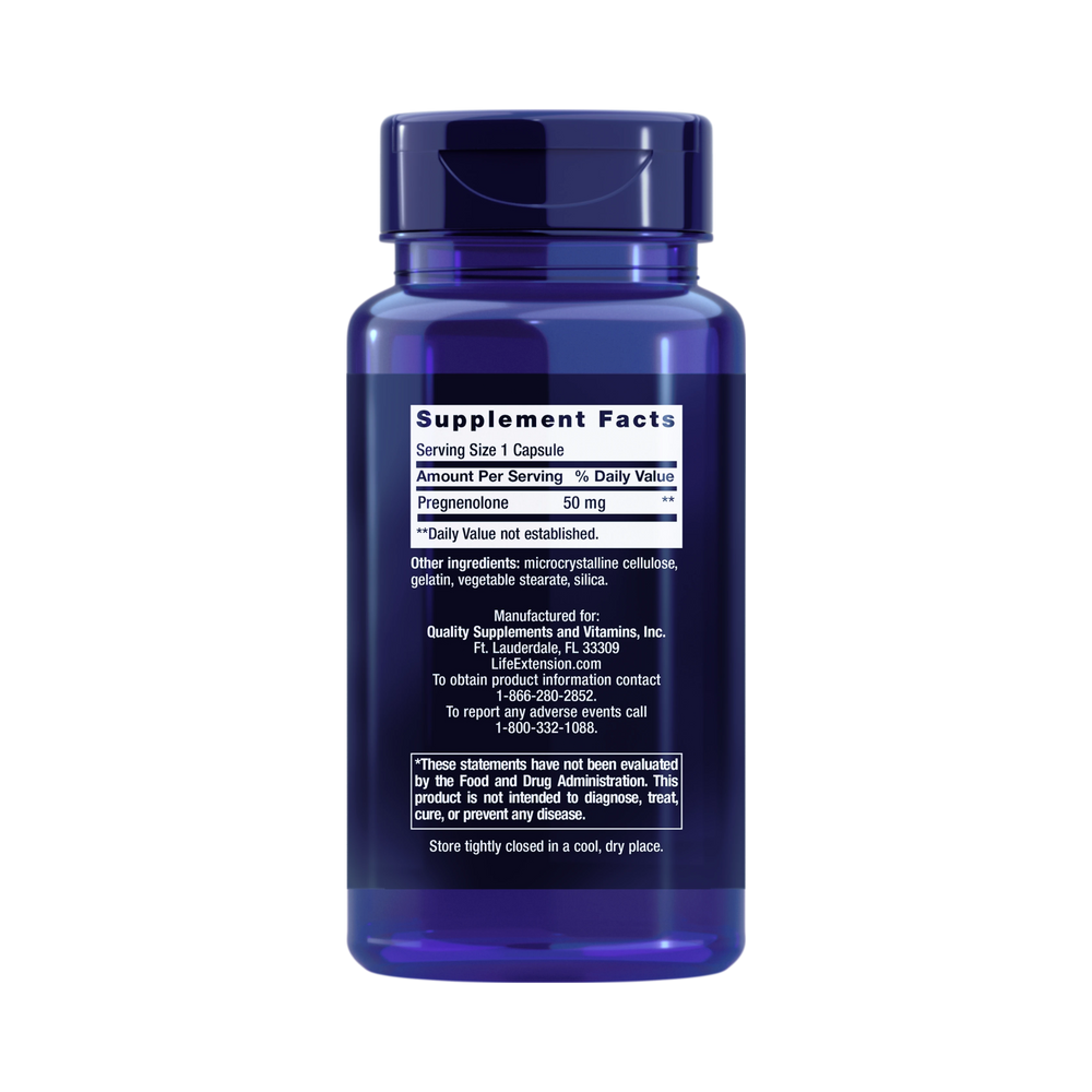 Life Extension, Pregnenolone 50 mg