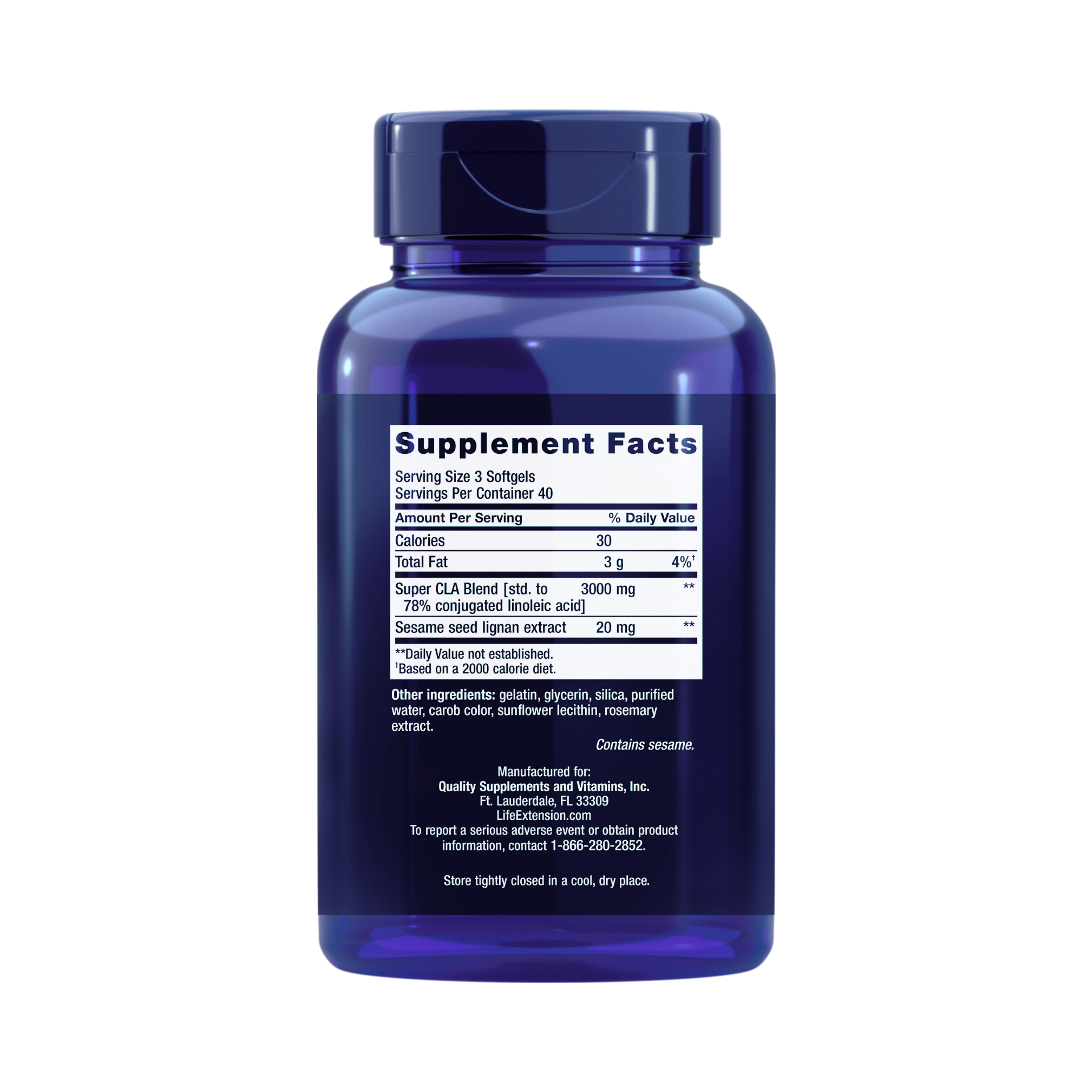 Life Extension, Super CLA Blend with Sesame Lignans