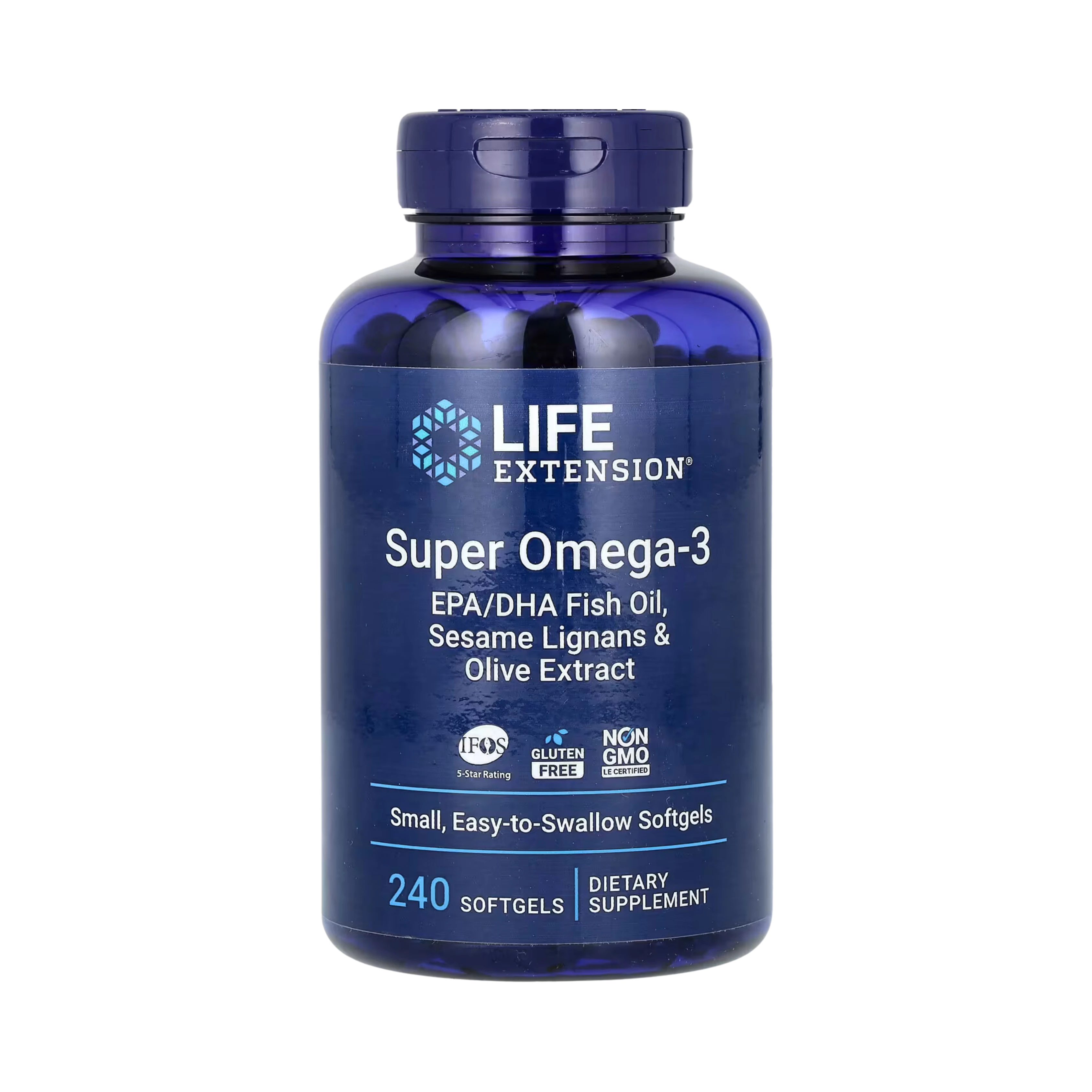 Life Extension - Super Omega-3 EPA/DHA Fish Oil, Sesame Lignans & Olive Extract, 240 Softgels