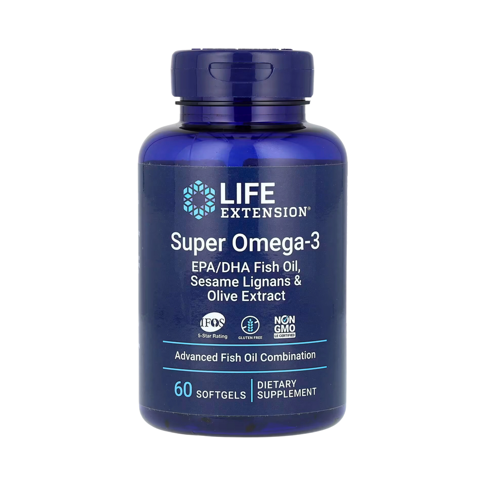 Life Extension - Super Omega-3 EPA/DHA Fish Oil, Sesame Lignans & Olive Extract 60 Softgels