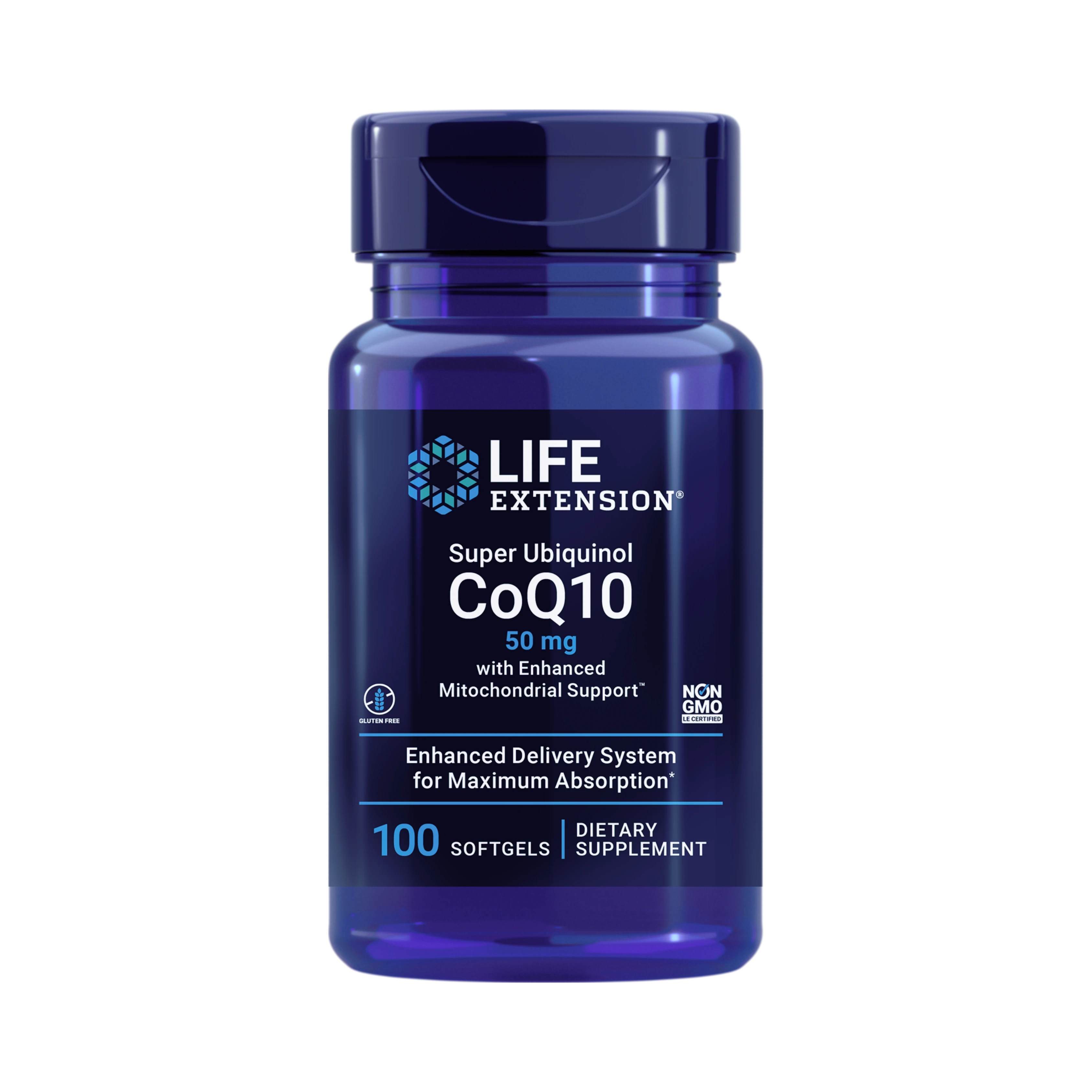 Life Extension, Super Ubiquinol CoQ10 with Enhanced Mitochondrial Support™ - 50 mg 100 Softgels