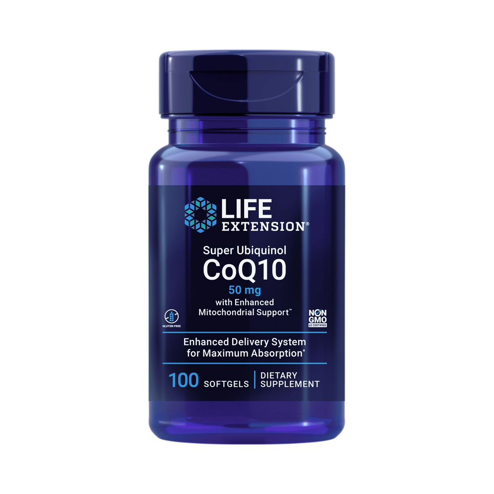 Life Extension, Super Ubiquinol CoQ10 with Enhanced Mitochondrial Support™ - 50 mg 100 Softgels