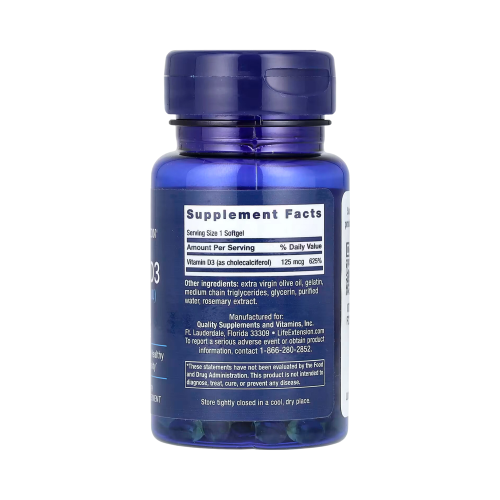 Life Extension - Vitamin D3, 125 mcg, 60 Softgels