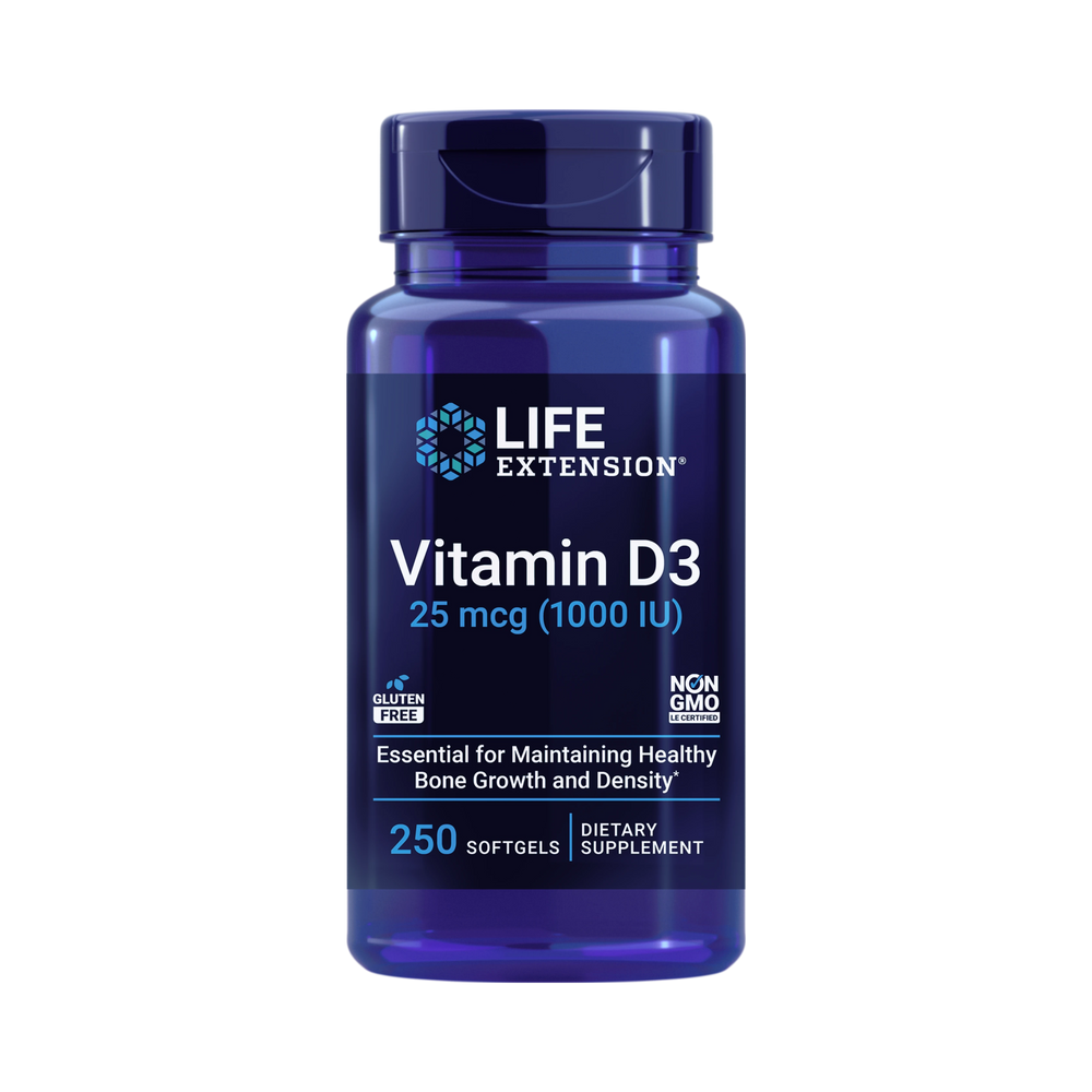 Life Extension, Vitamin D3 25 mcg (1000 IU) 250 Softgels
