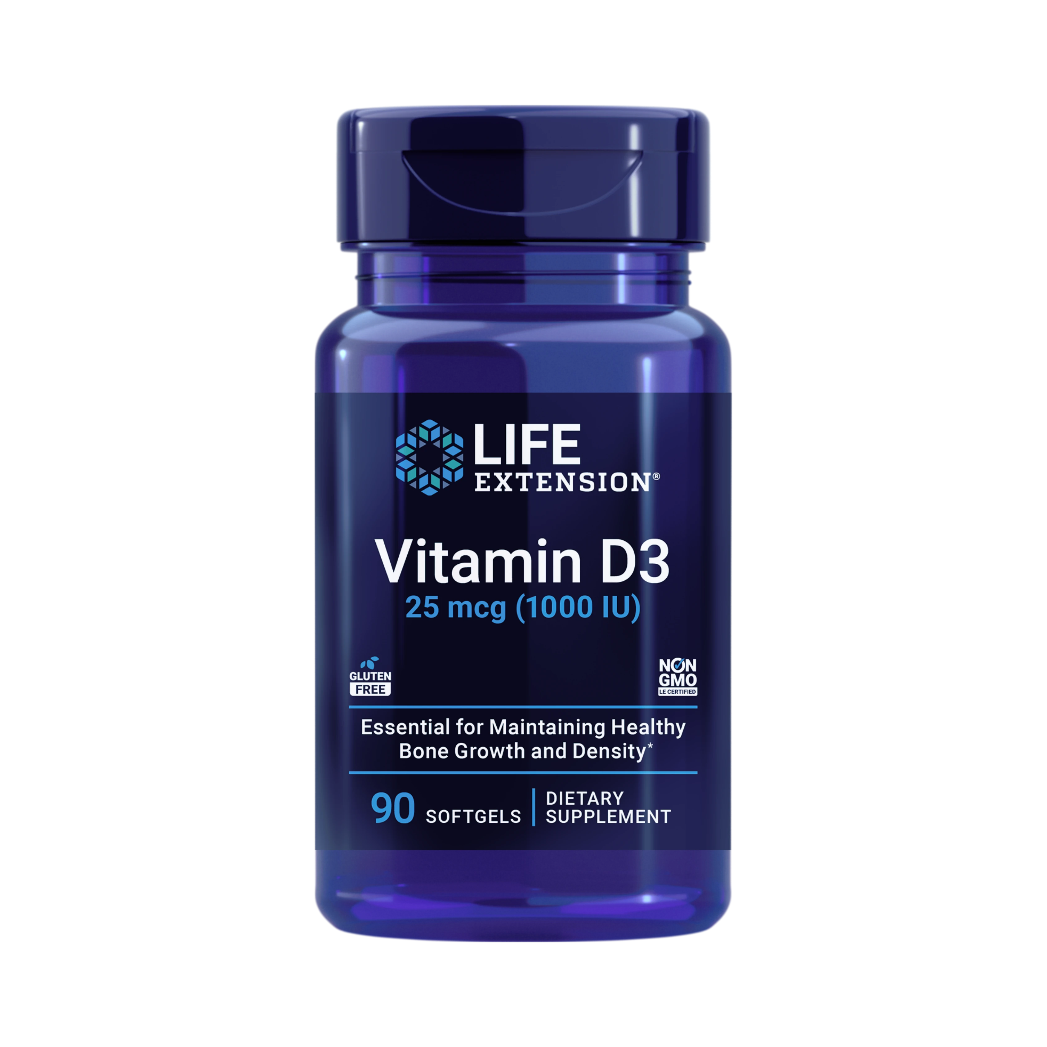 Life Extension, Vitamin D3 25 mcg (1000 IU) 90 Softgels