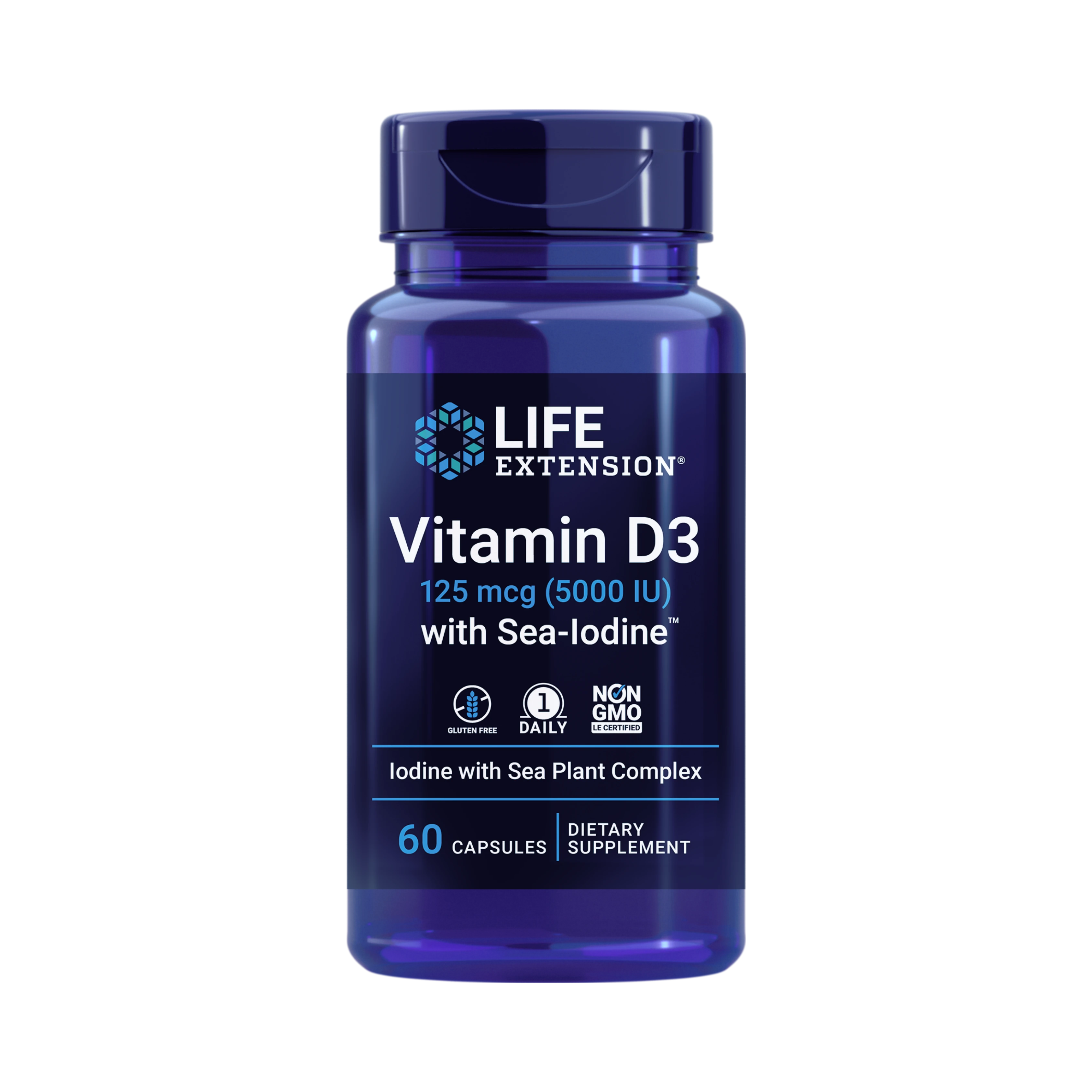 Life Extension, Vitamin D3 with Sea-Iodine™