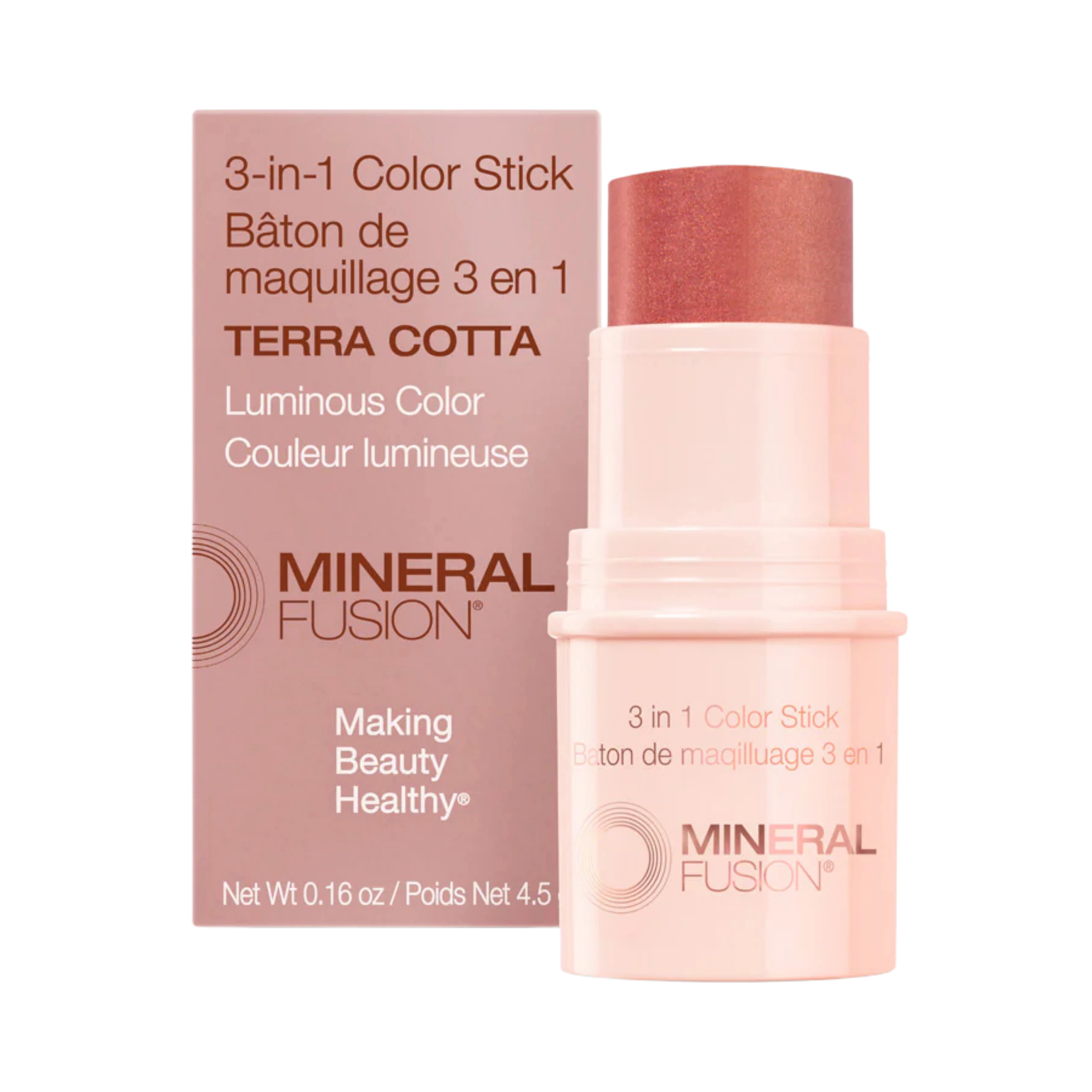 Mineral Fusion, 3-In-1 Color Stick, Terra Cotta