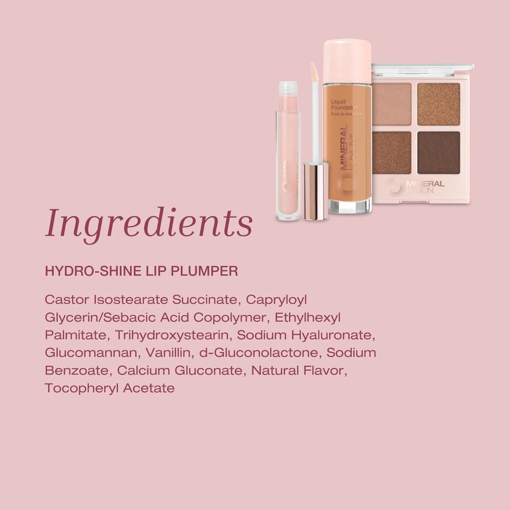Mineral Fusion, Hydro-Shine Lip Plumper, Clear