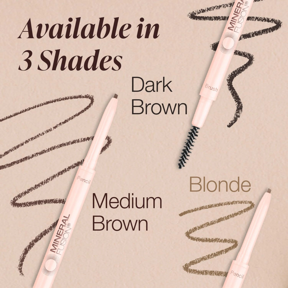 Mineral Fusion, Retractable Brow Pencil, Dark Brown