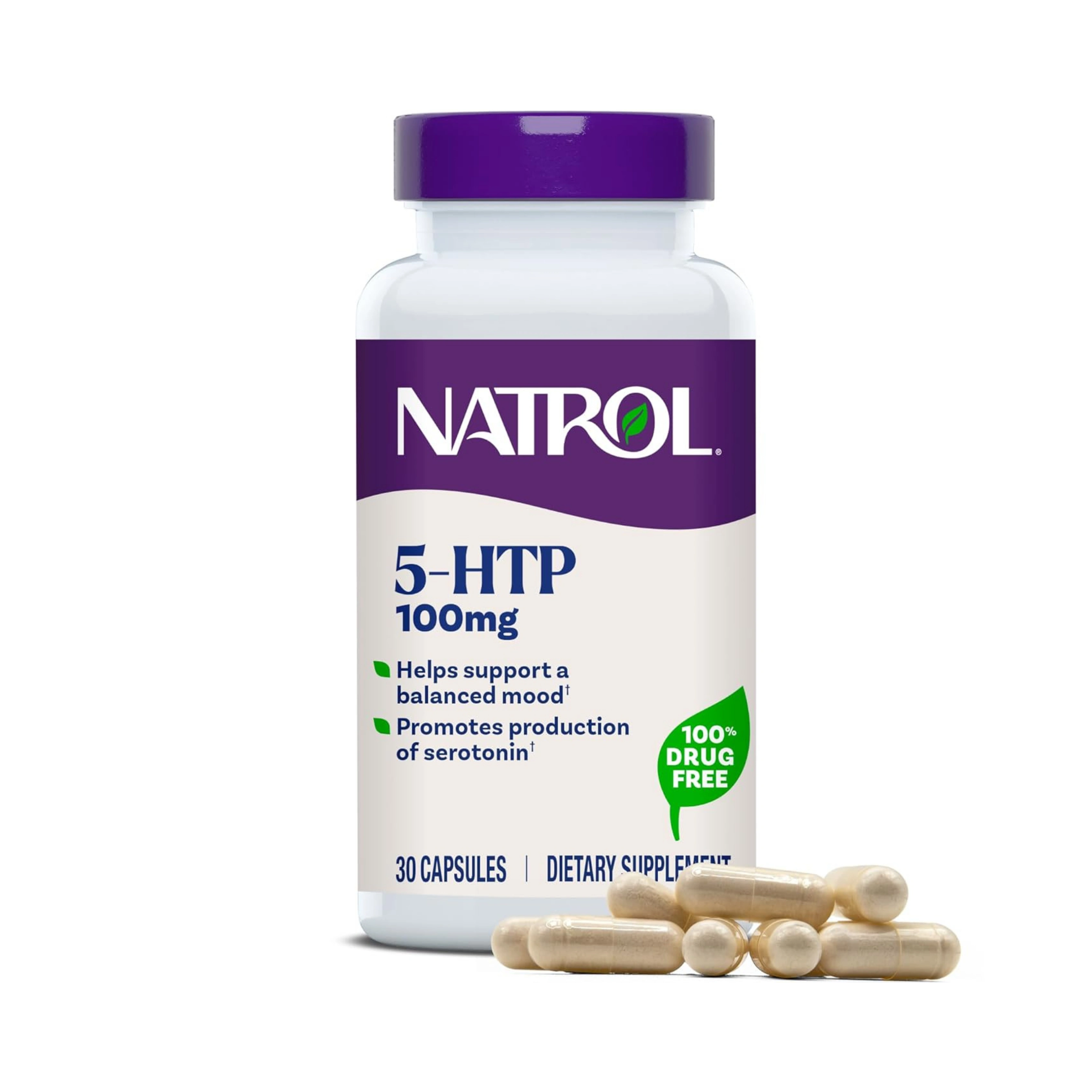 Natrol 5-HTP, 100 mg, 30 Capsules