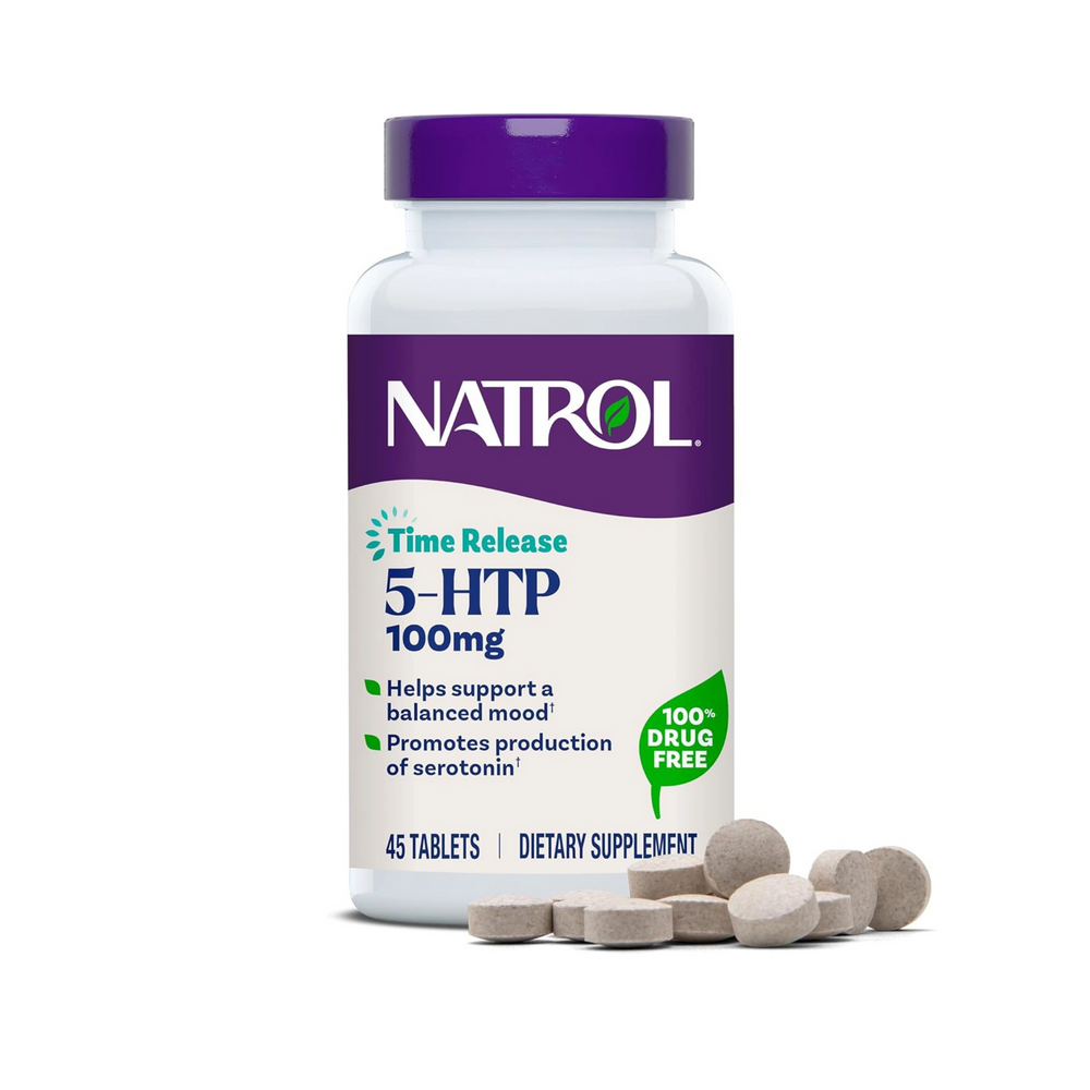 Natrol, 5-HTP, Time Release, 100 mg, 45 Tablets