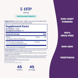 Natrol, 5-HTP Time Release, 200 mg, 30 Tablets