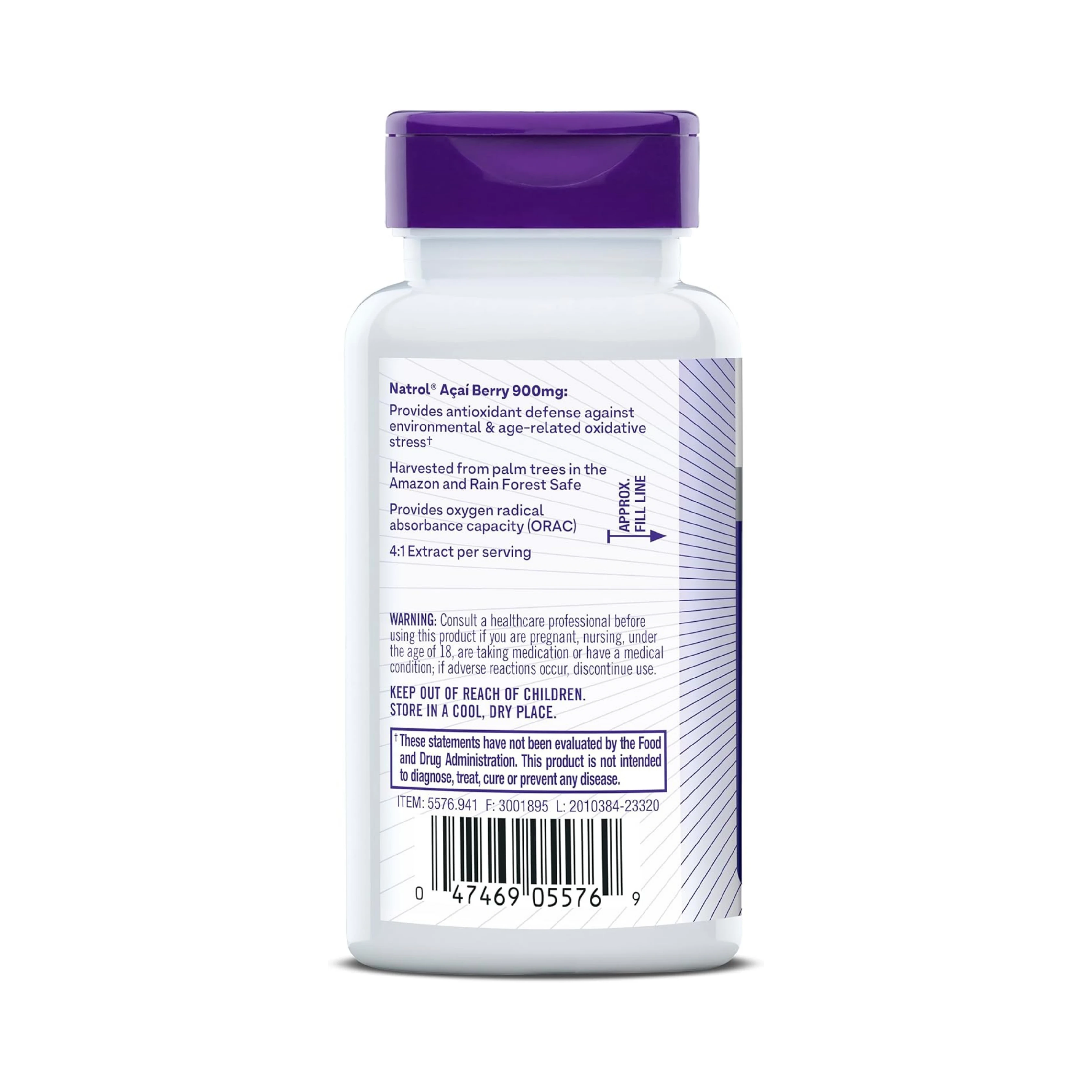 Natrol, Acai 900 mg, 75 Vegetarian Capsules
