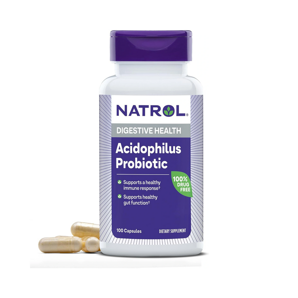 Natrol, Acidophilus Probiotic, Maintains a Healthy Digestive, 100 Capsules