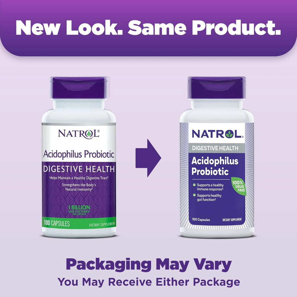 Natrol, Acidophilus Probiotic, Maintains a Healthy Digestive, 100 Capsules