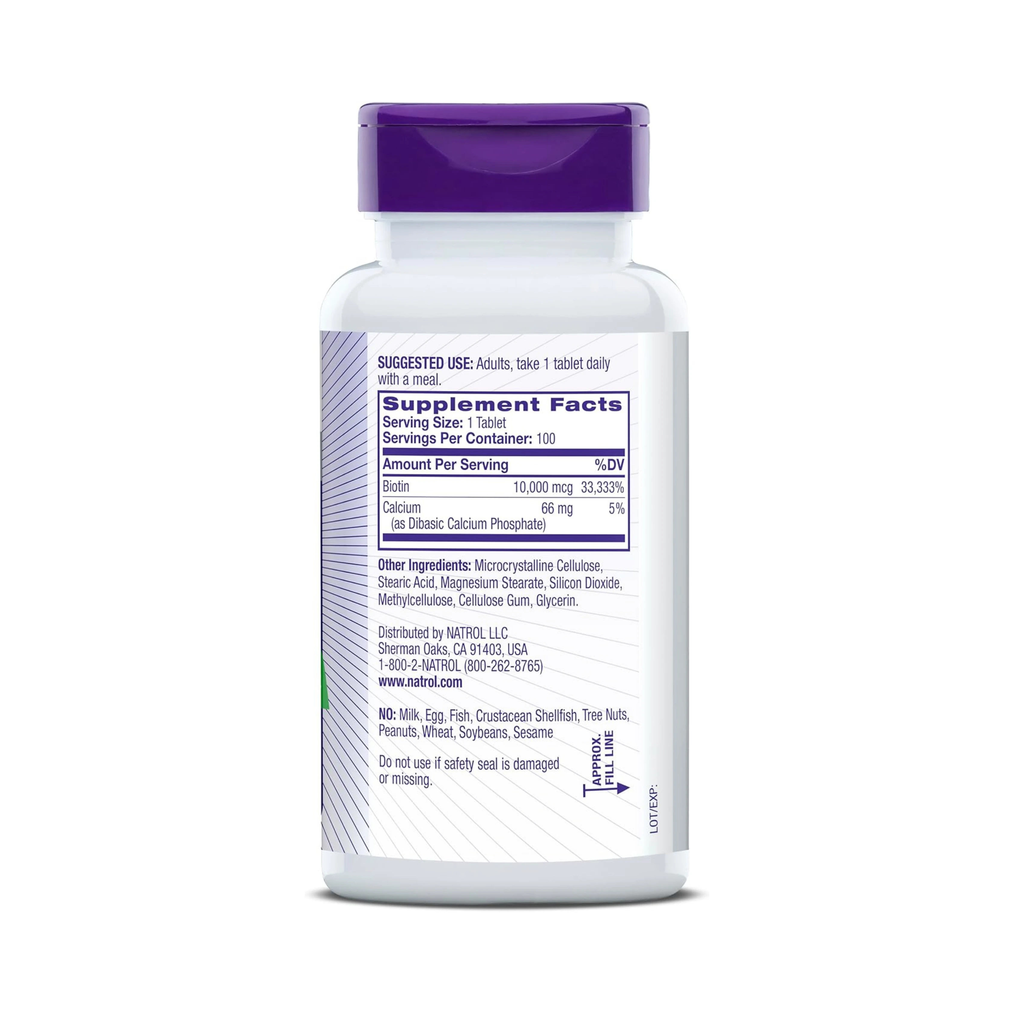 Natrol, Beauty Biotin, 10,000mcg, 100 Tablets