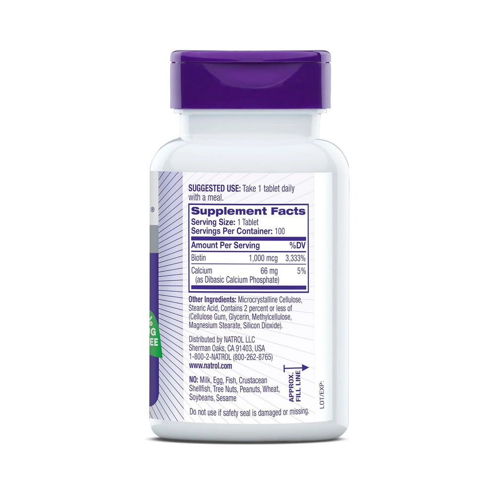 Natrol, Biotin, 100 Tablets