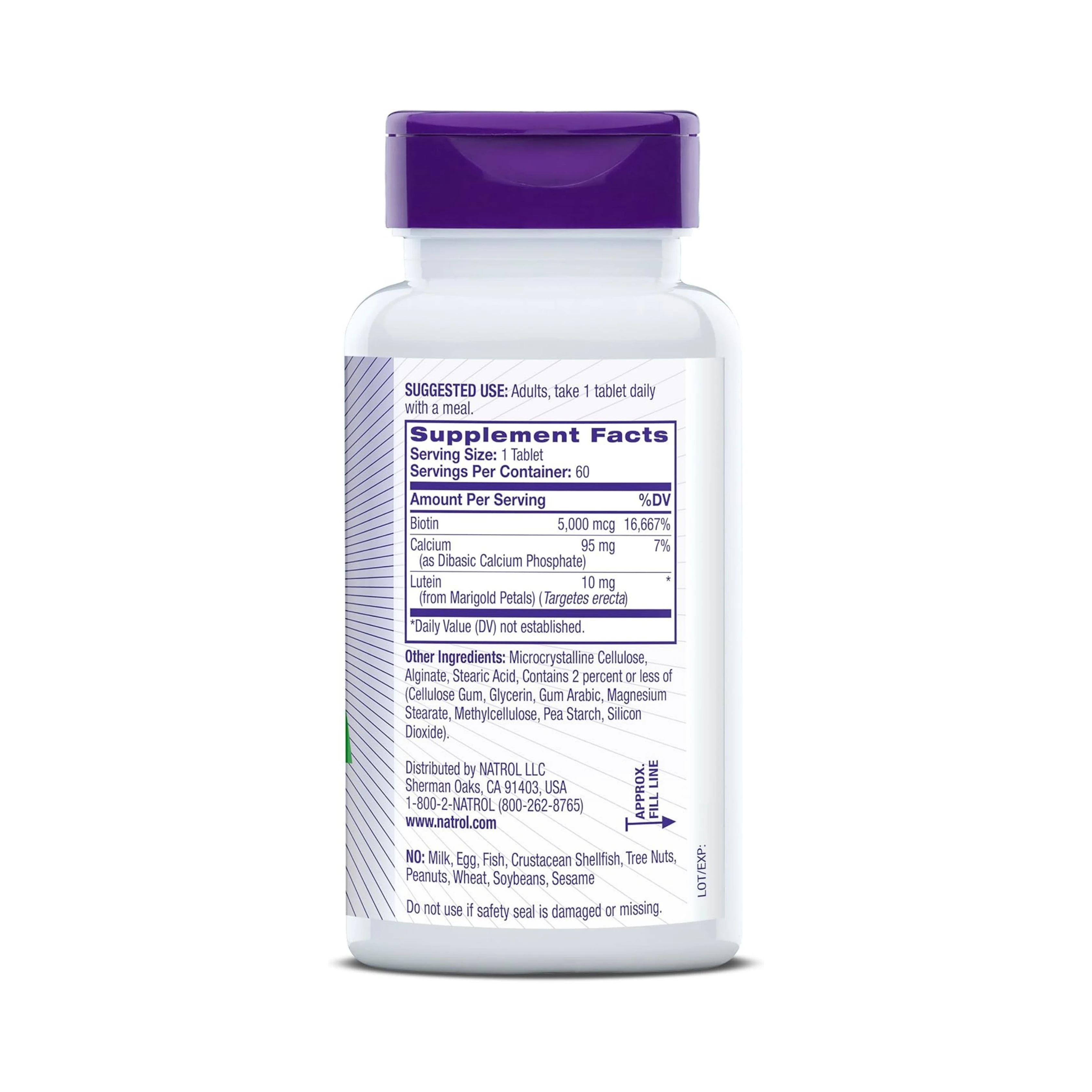 Natrol, Biotin Plus, Extra Strength, 5,000 mcg, 60 Tablets