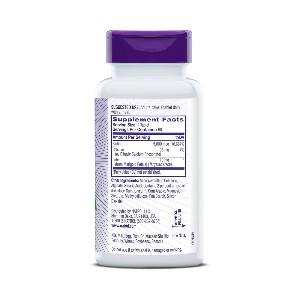 Natrol, Biotin Plus, Extra Strength, 5,000 mcg, 60 Tablets