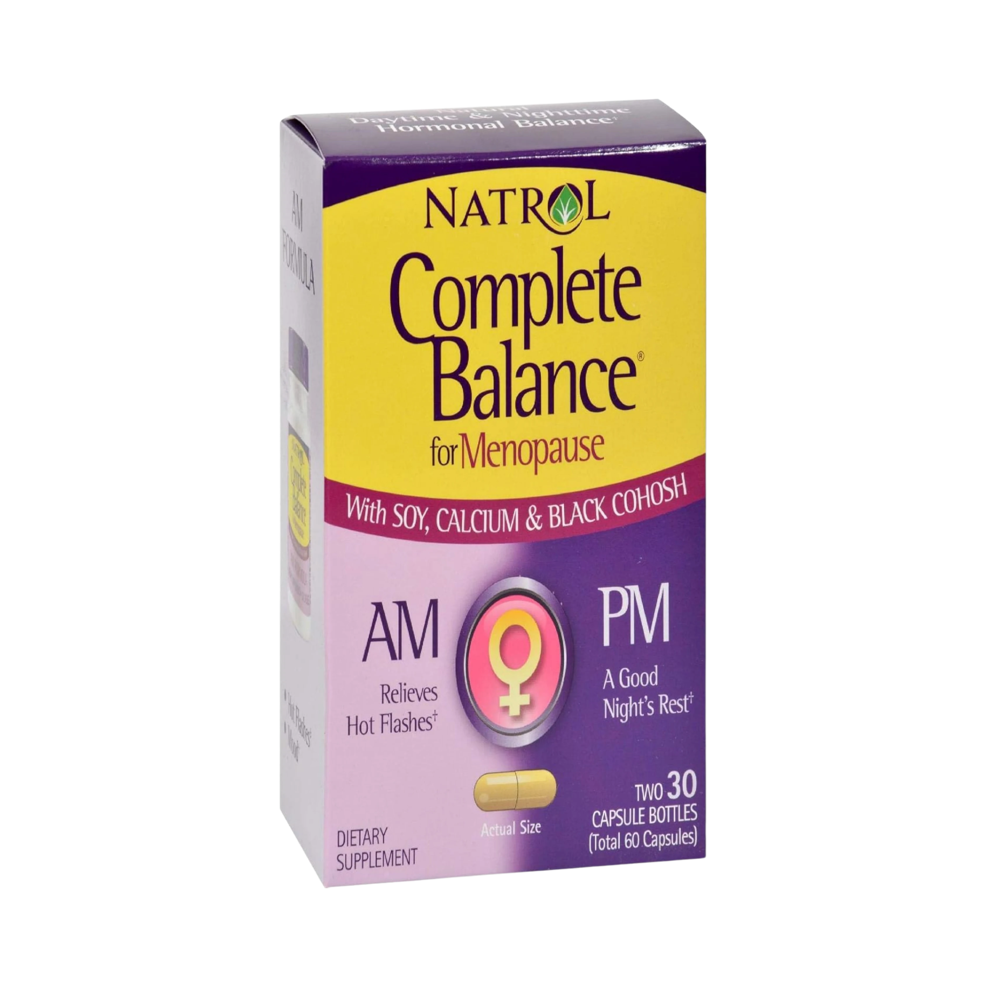 Natrol, Complete Balance, Menopause Relief, AM/PM, Two Bottles 30 Capsules Each