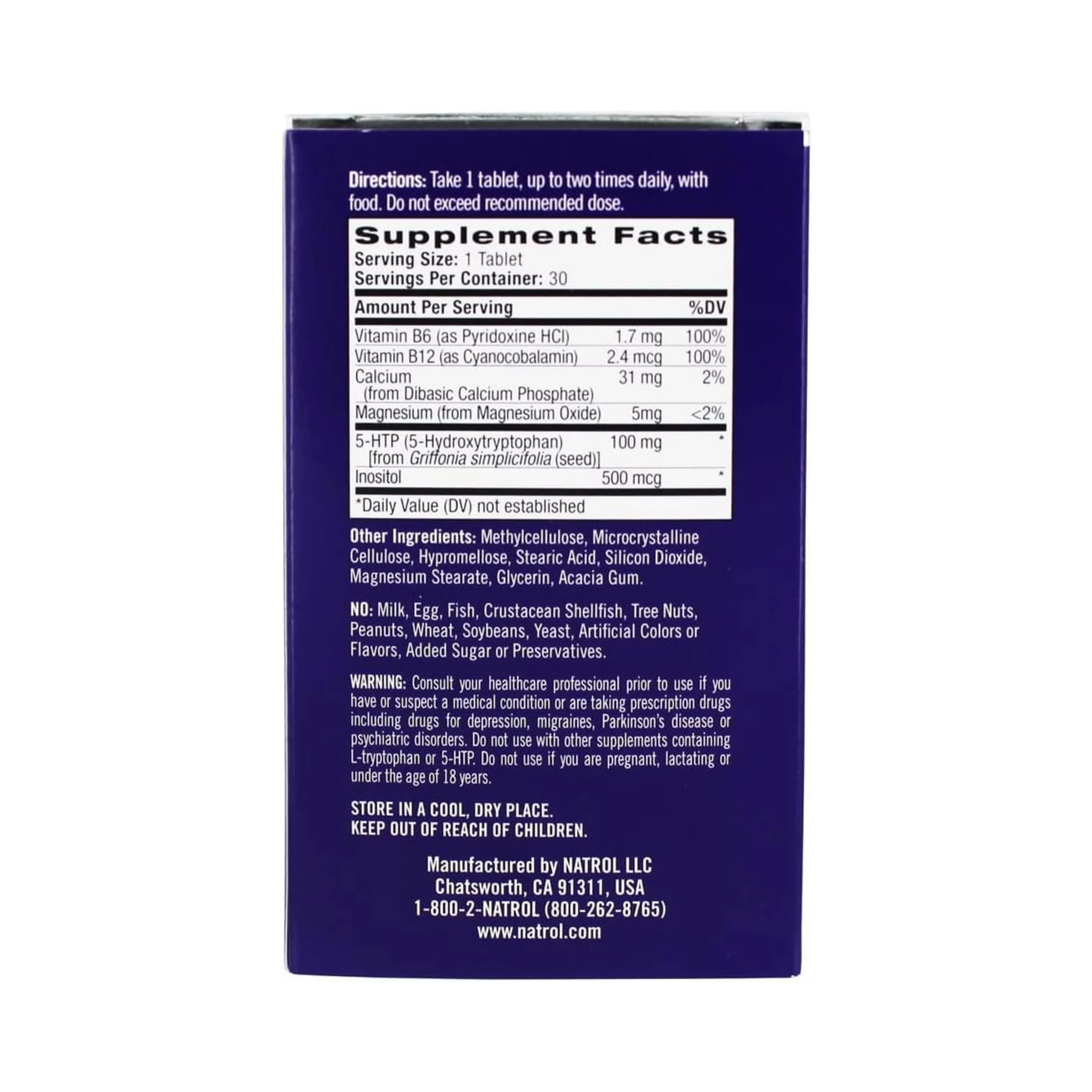 Natrol, Daily Stress Relief, Mood Support, Time Release,  30 Tablets