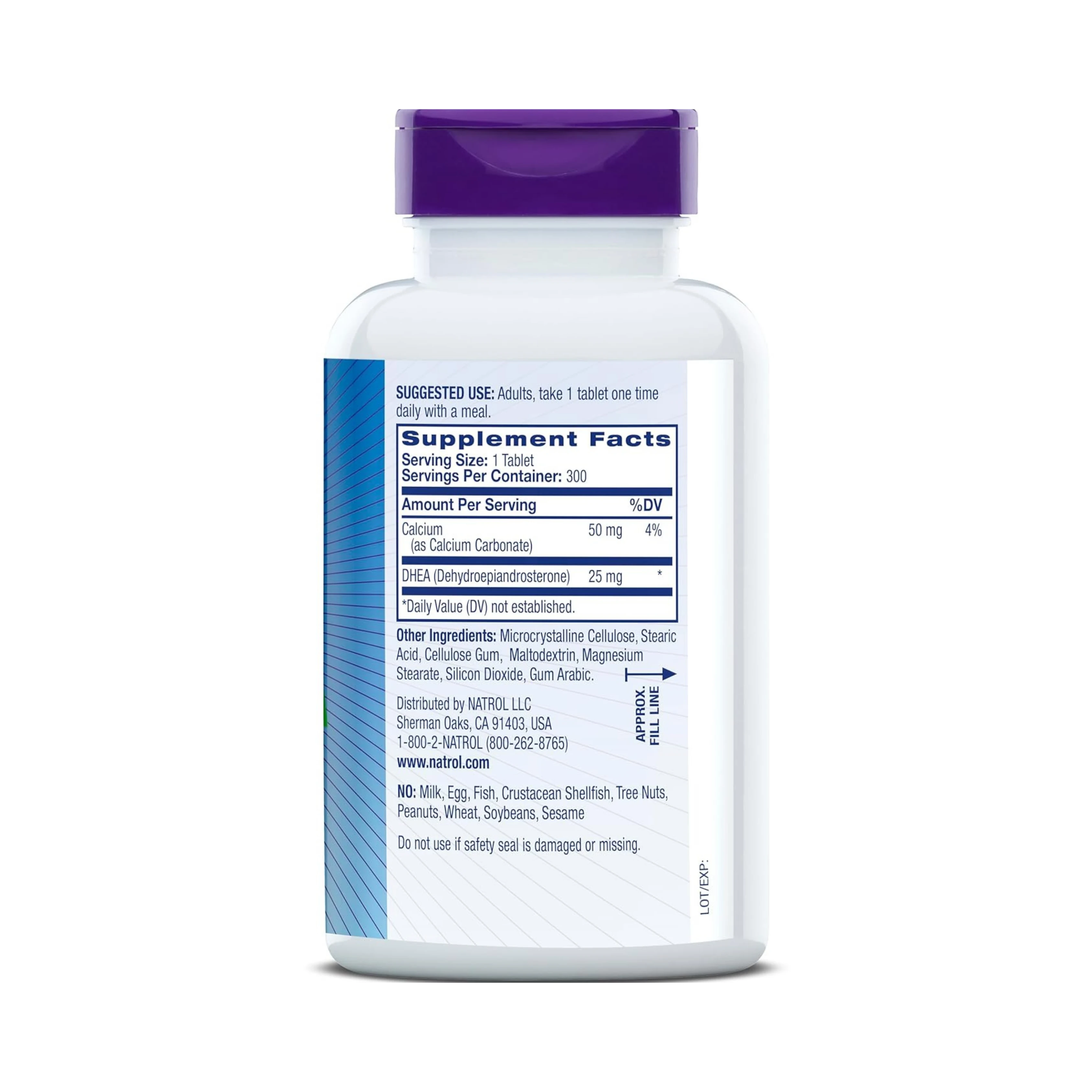 Natrol, DHEA, 25 mg, 300 Tablets
