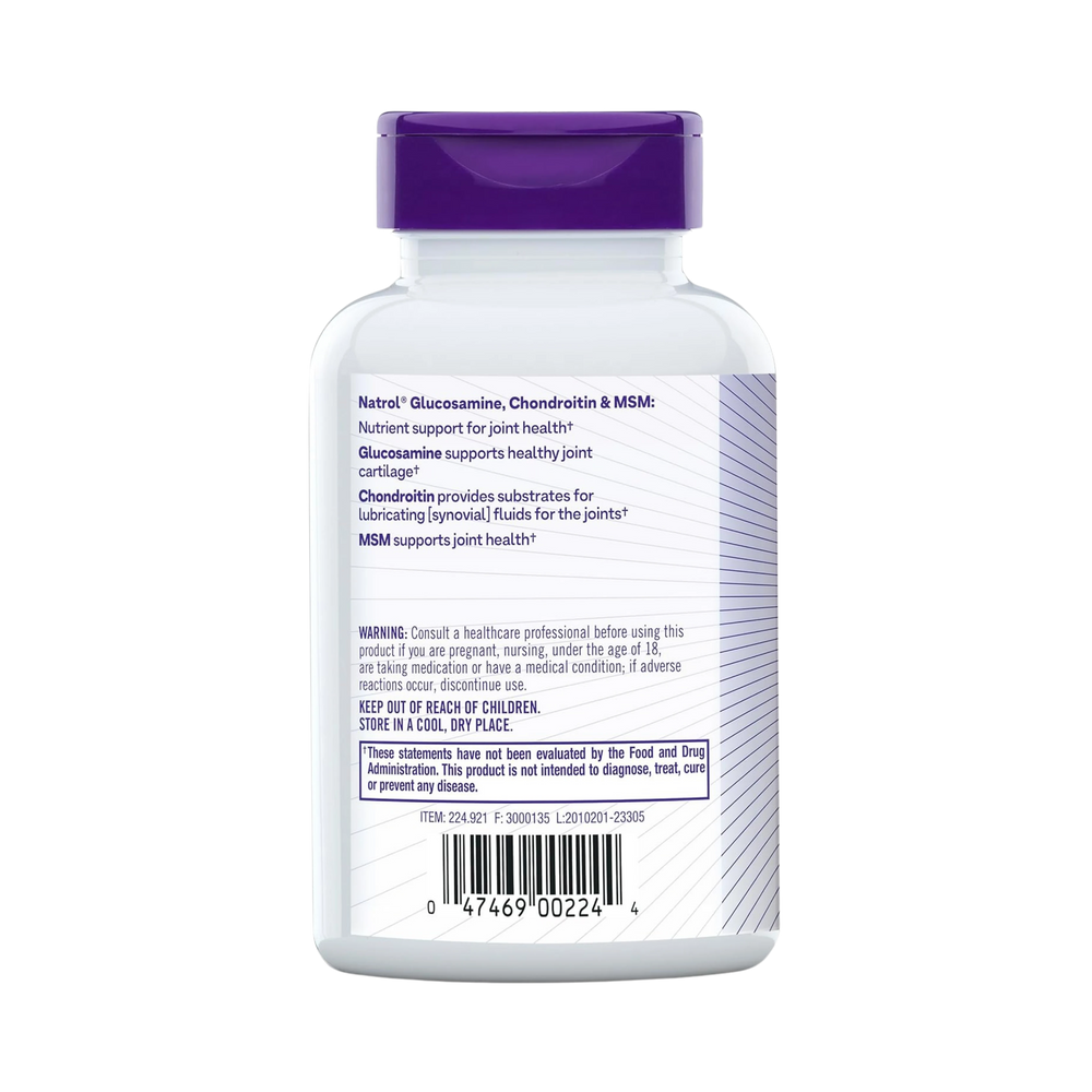 Natrol, Glucosamine, Chondoritin & MSM - 150 Tablets