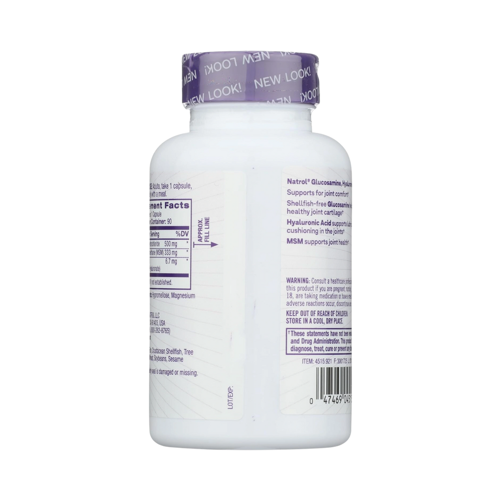 Natrol, Glucosamine, Hyaluronic Acid & MSM, 90 Capsules