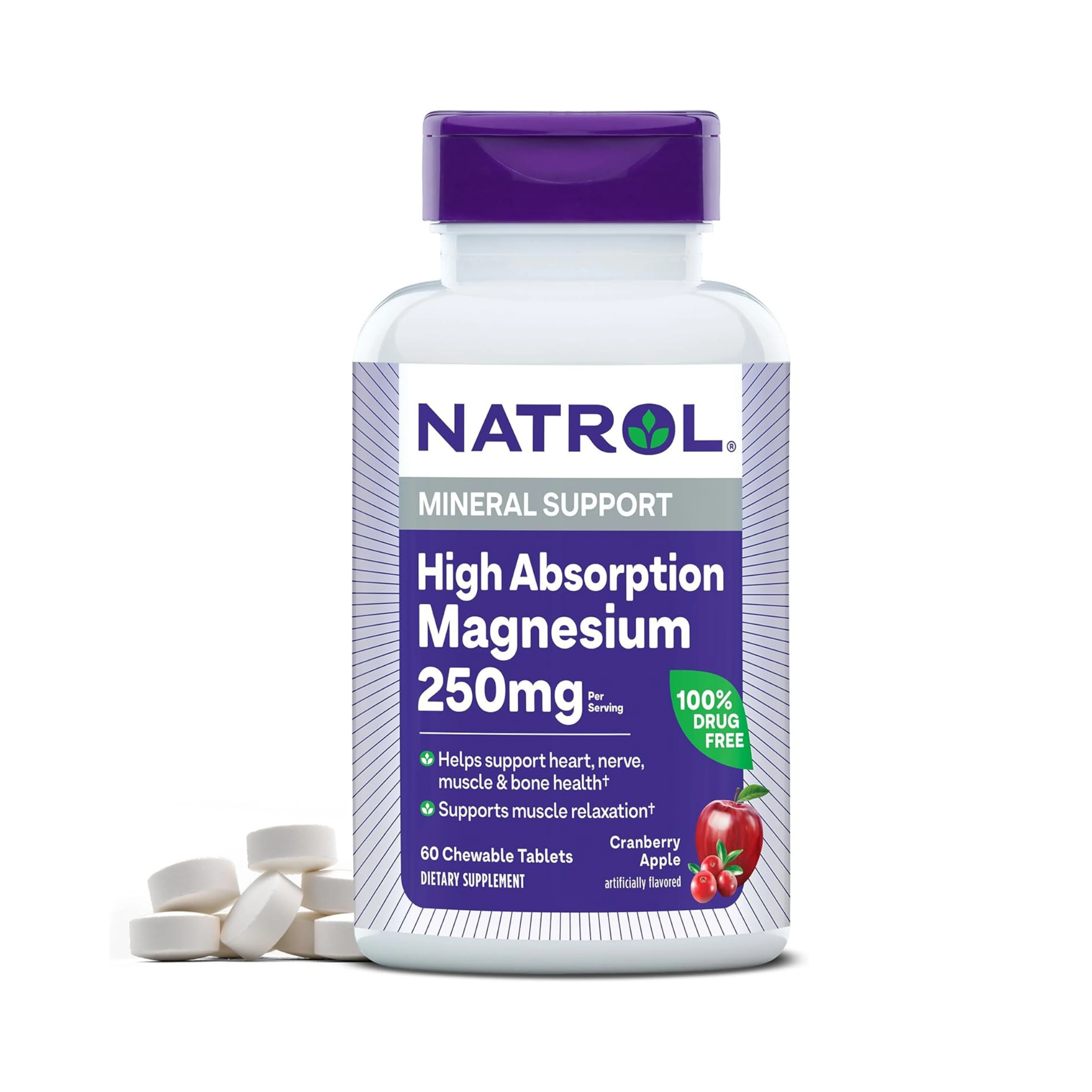 Natrol,  High Absorption Magnesium, 60 Chewable Tablets