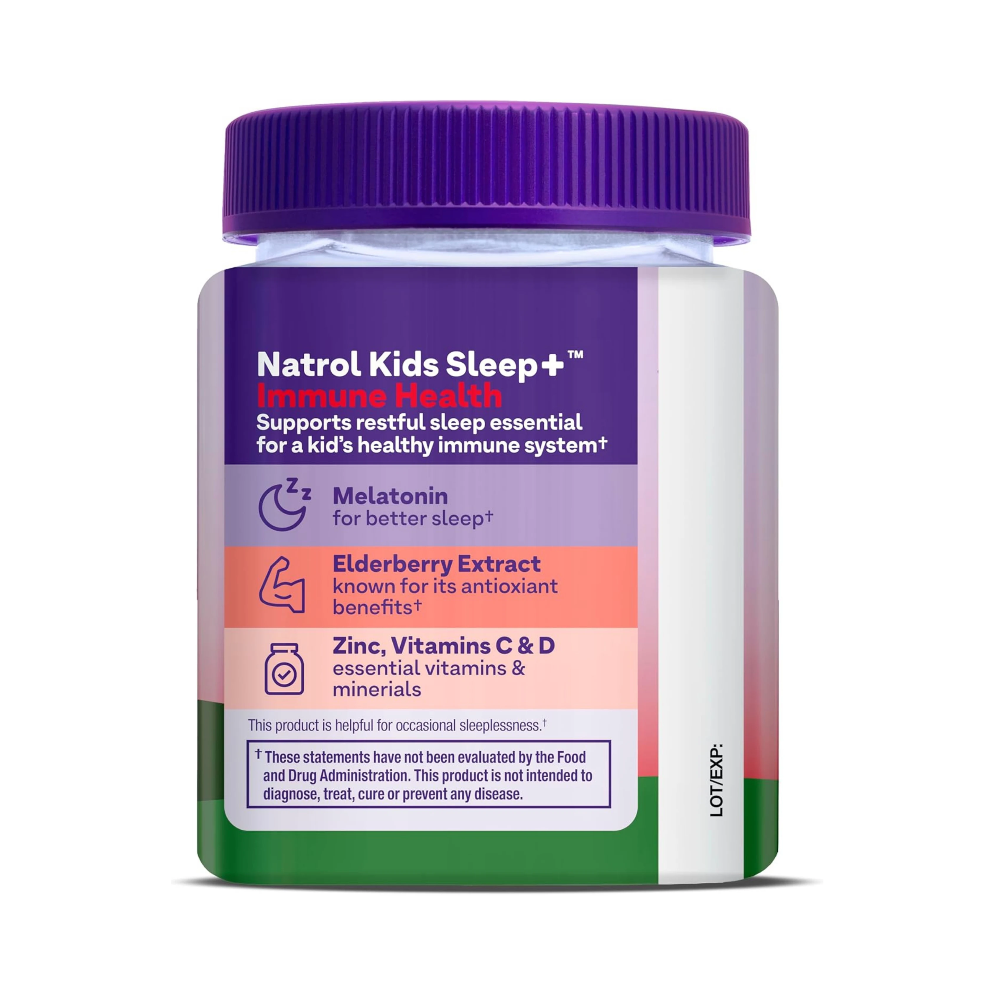 Natrol, Kids, Sleep + Immune Health, Berry, 50 Gummies