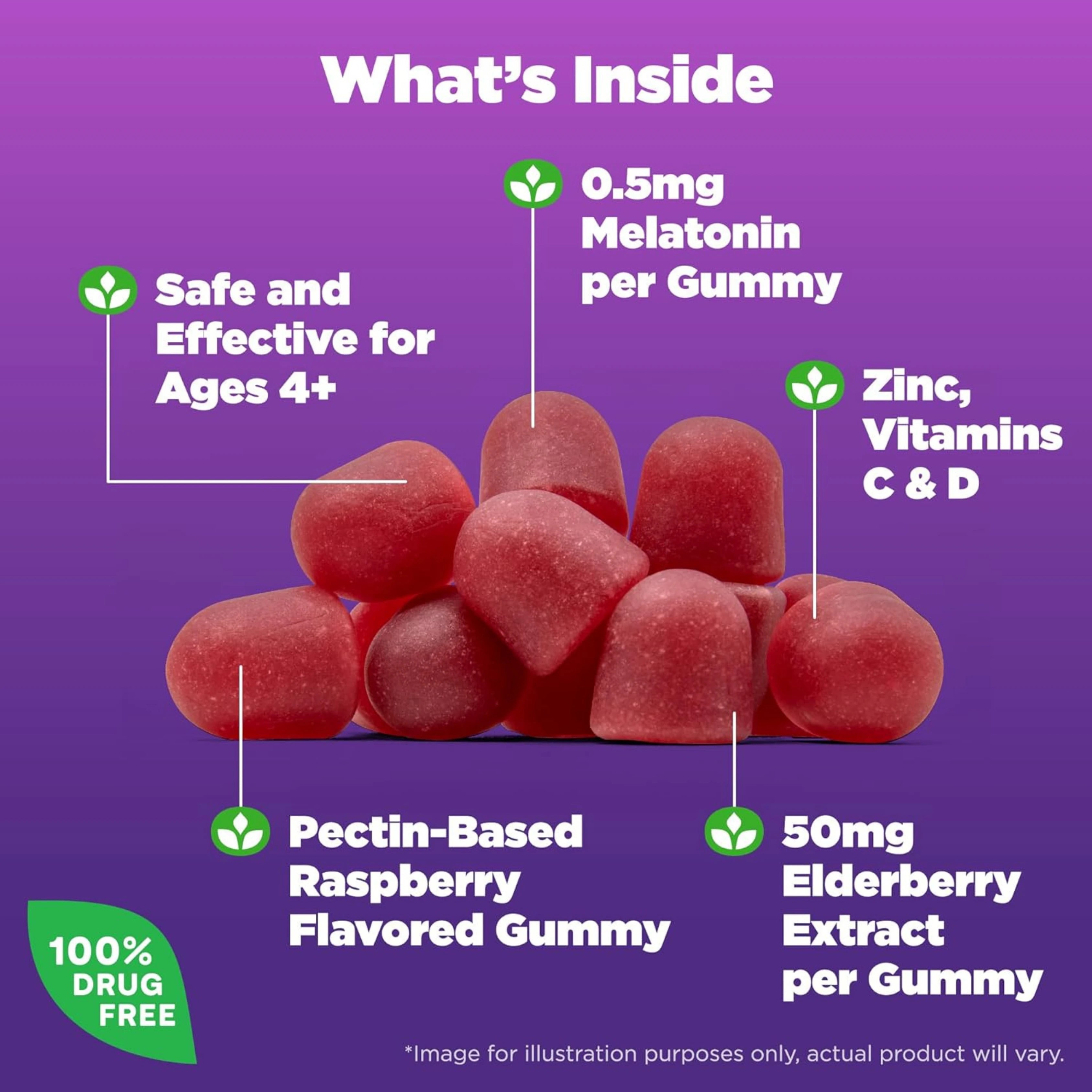 Natrol, Kids, Sleep + Immune Health, Berry, 50 Gummies