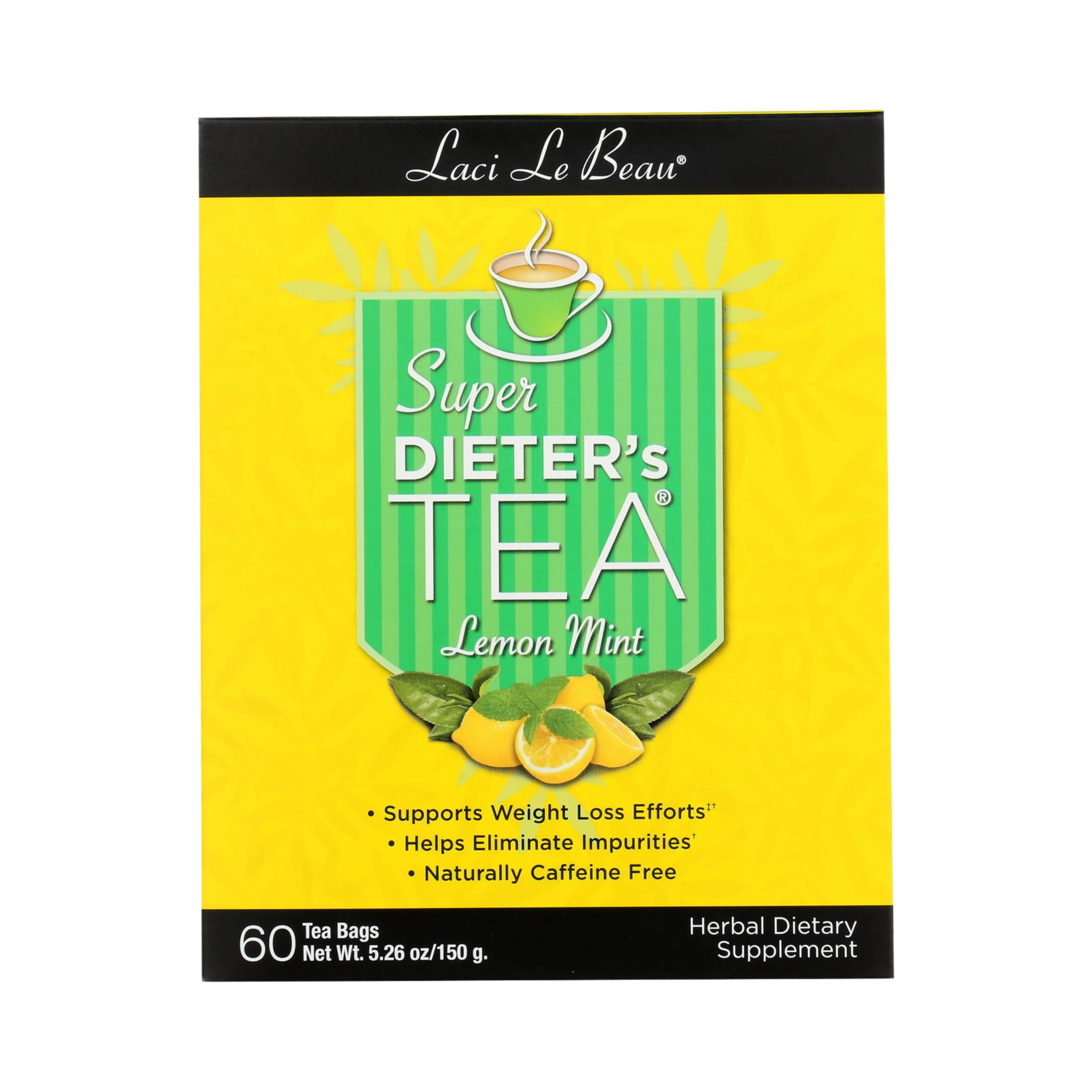 Natrol, Laci Le Beau Super Dieter's Tea, Lemon Mint, 60 Bags