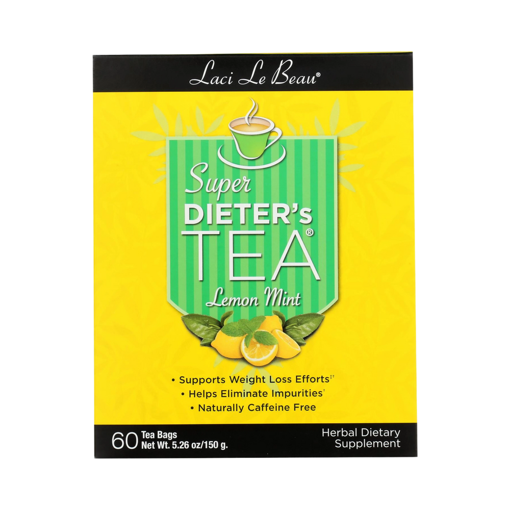 Natrol, Laci Le Beau Super Dieter's Tea, Lemon Mint, 60 Bags