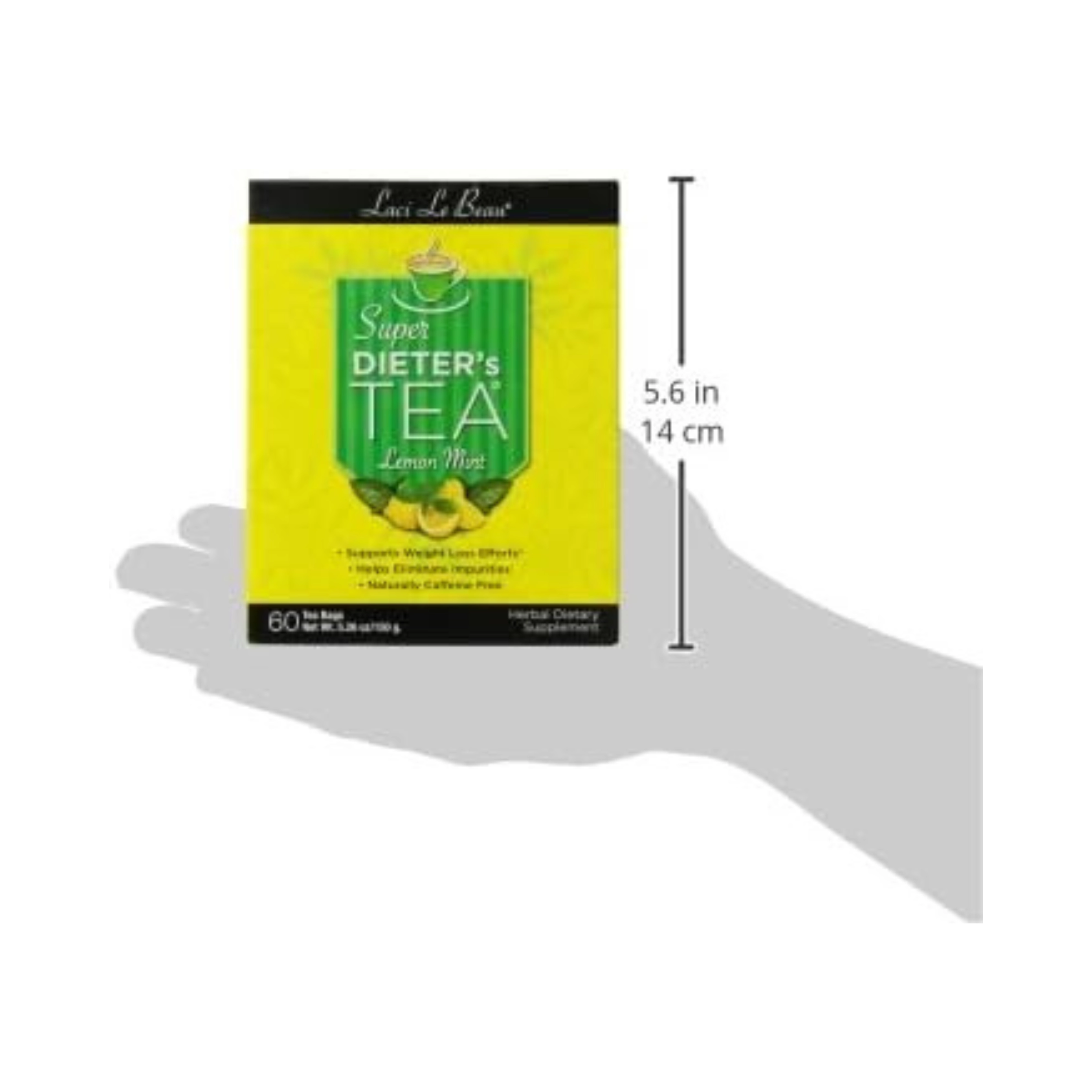 Natrol, Laci Le Beau Super Dieter's Tea, Lemon Mint, 60 Bags