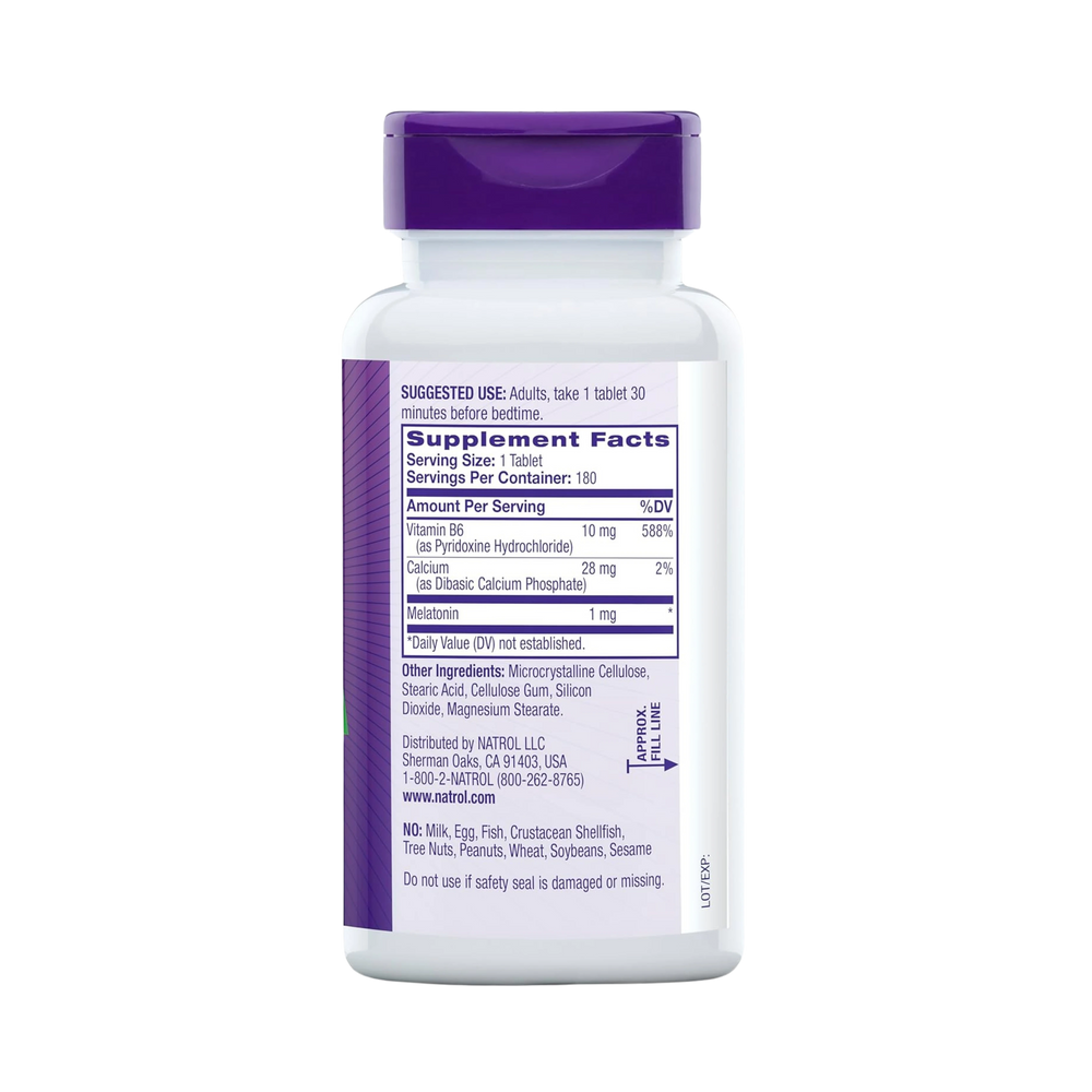 Natrol, Melatonin, 1 mg, 180 Tablets