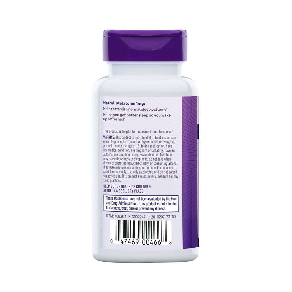 Natrol, Melatonin, 1 mg, 180 Tablets