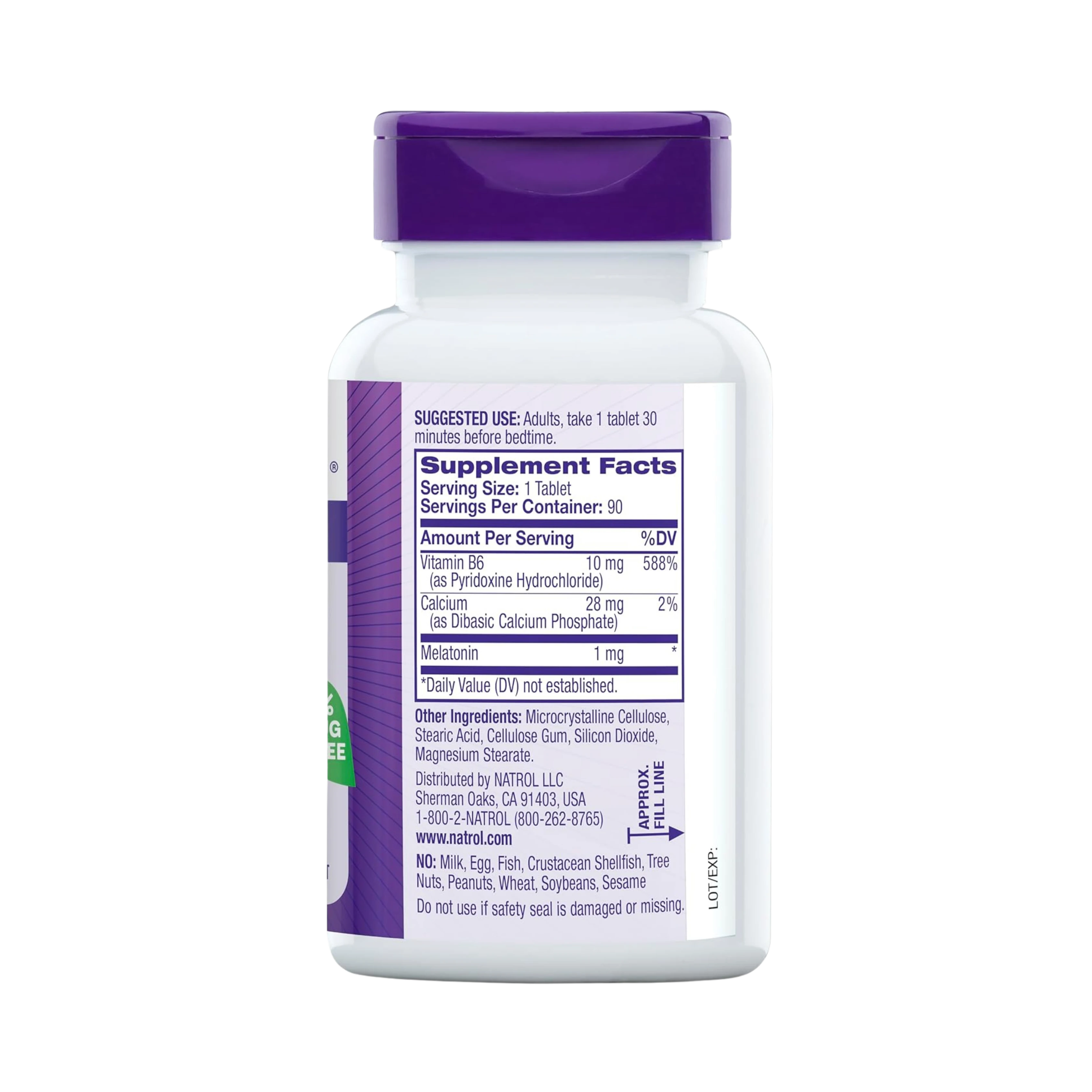 Natrol, Melatonin, 1 mg, 90 Tablets
